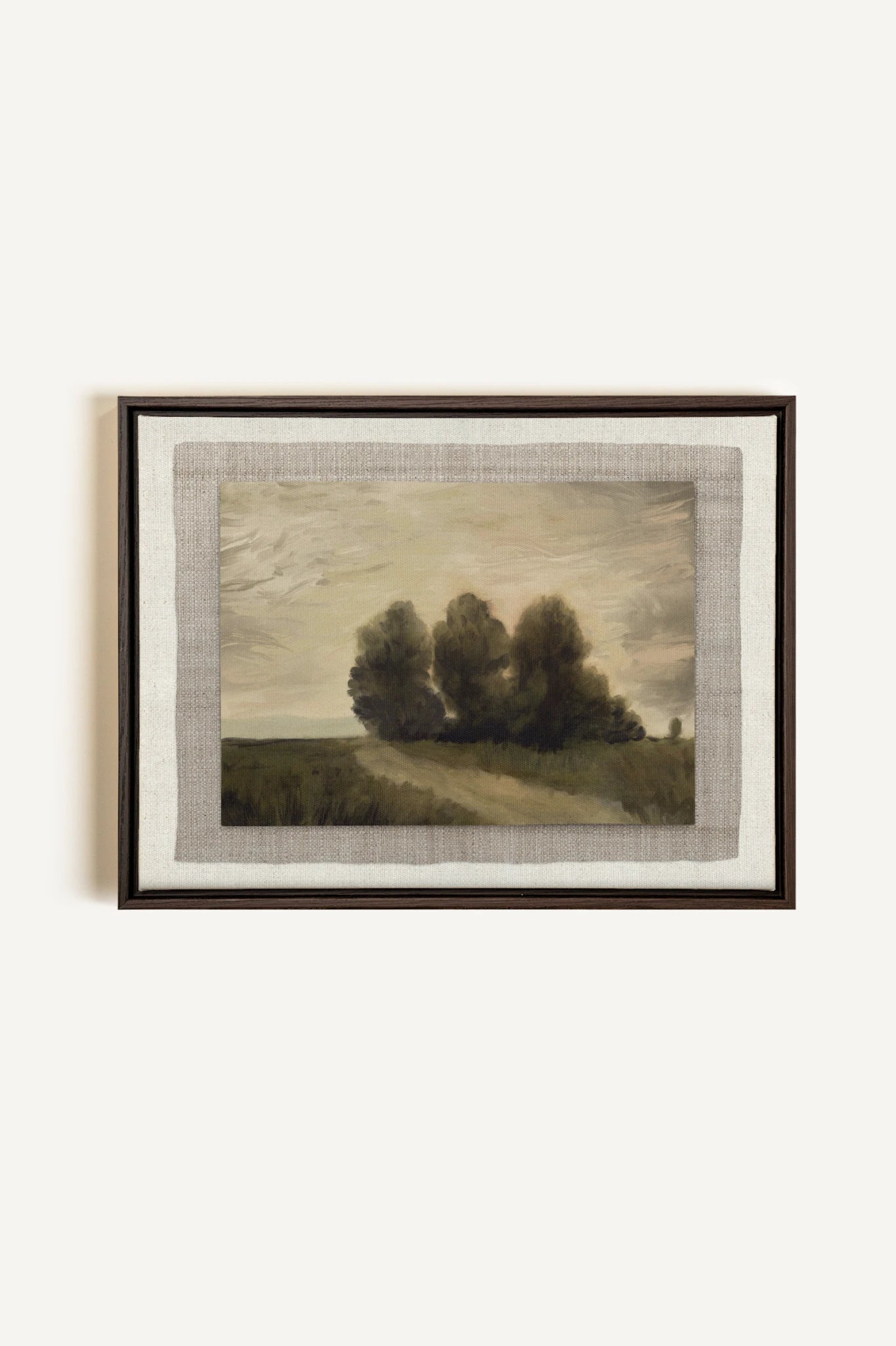VALLEY LANDSCAPE, Oeuvre sur toile étirée, encadré Brun Noyer