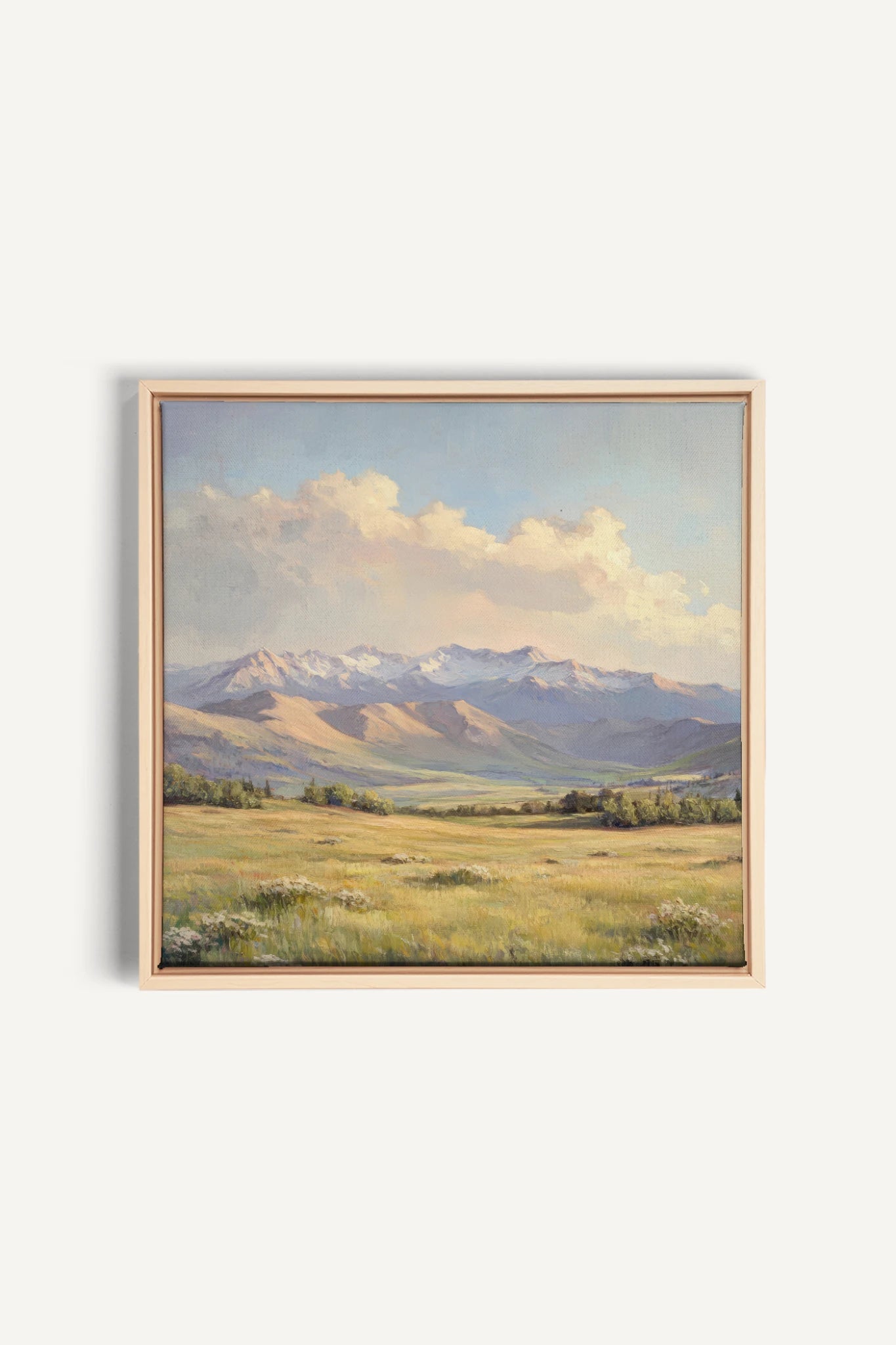 VALLEY OF LIGHT, Artwork on stretched canvas, framed Natural Light
