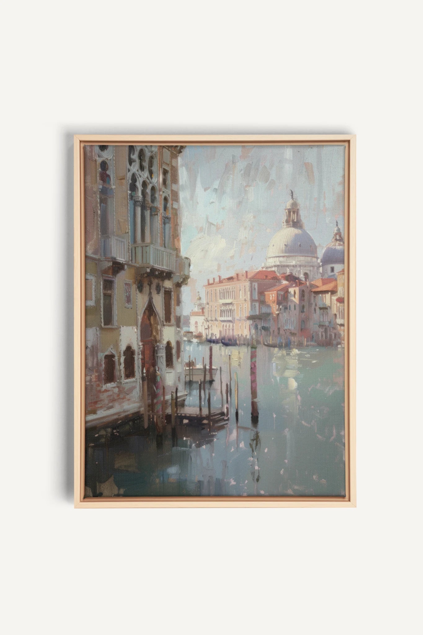 VENICE IN HUES, Oeuvre sur toile étirée, encadré Naturel Clair
