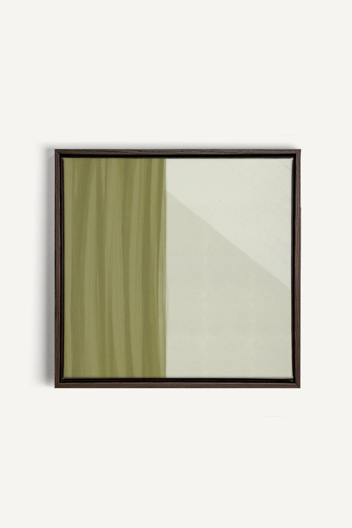 OLEKA CANVAS - VERDANT FLOW, Oeuvre sur toile étirée, encadré Brun Noyer