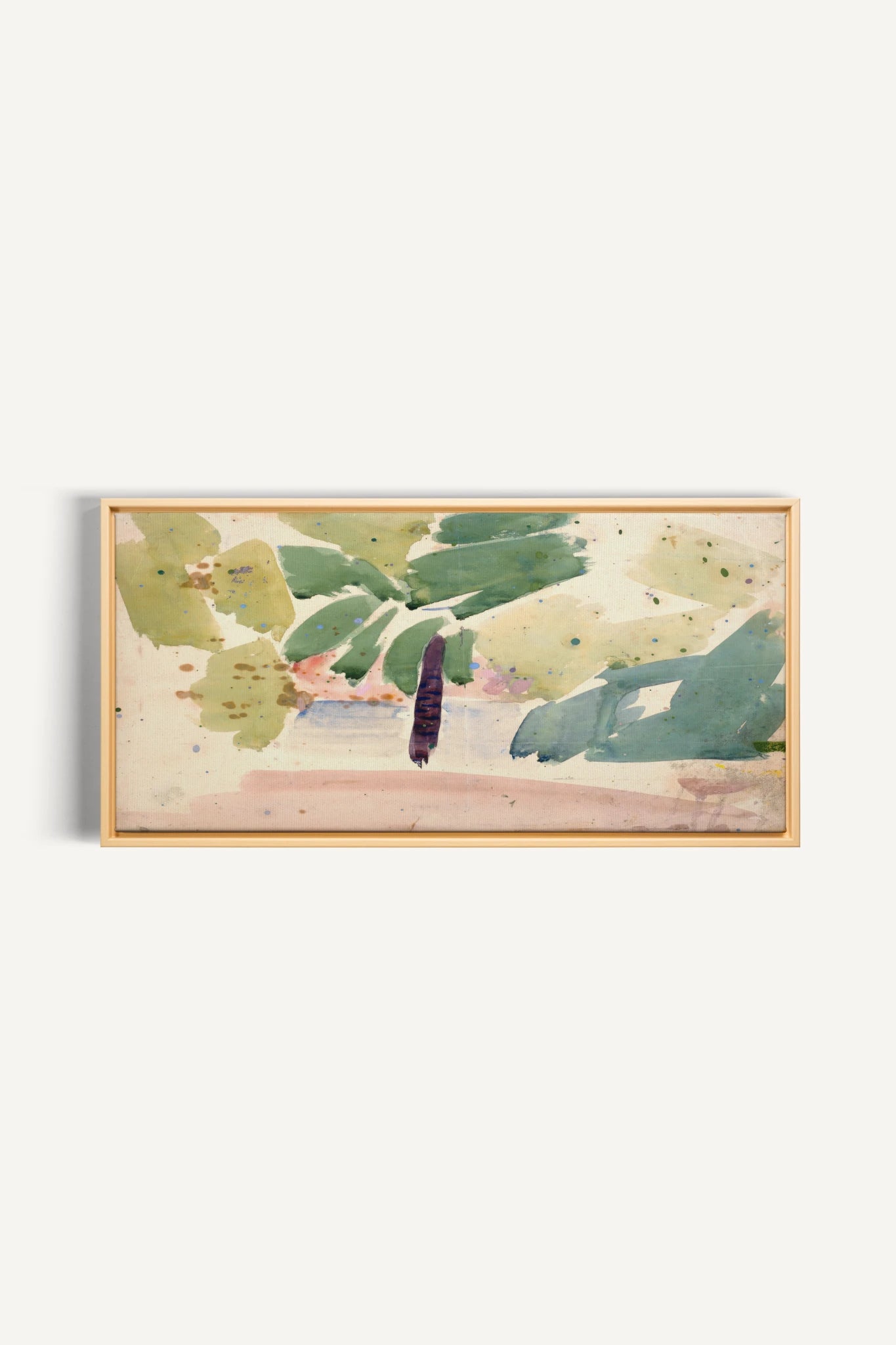 VERT NOMADE, Work on stretched canvas, framed Naturel Clair