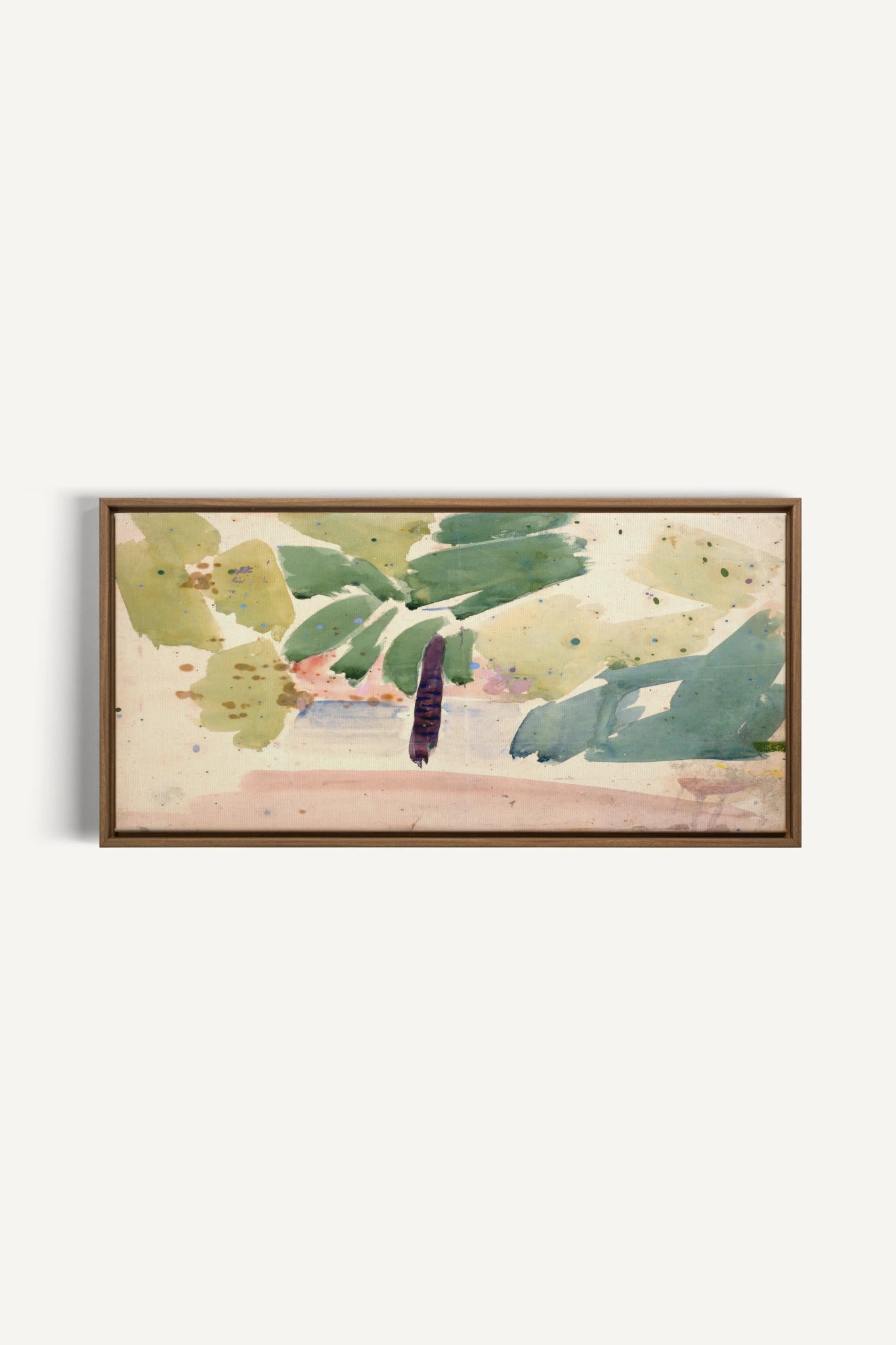 VERT NOMADE, Work on stretched canvas, framed Oak Brown