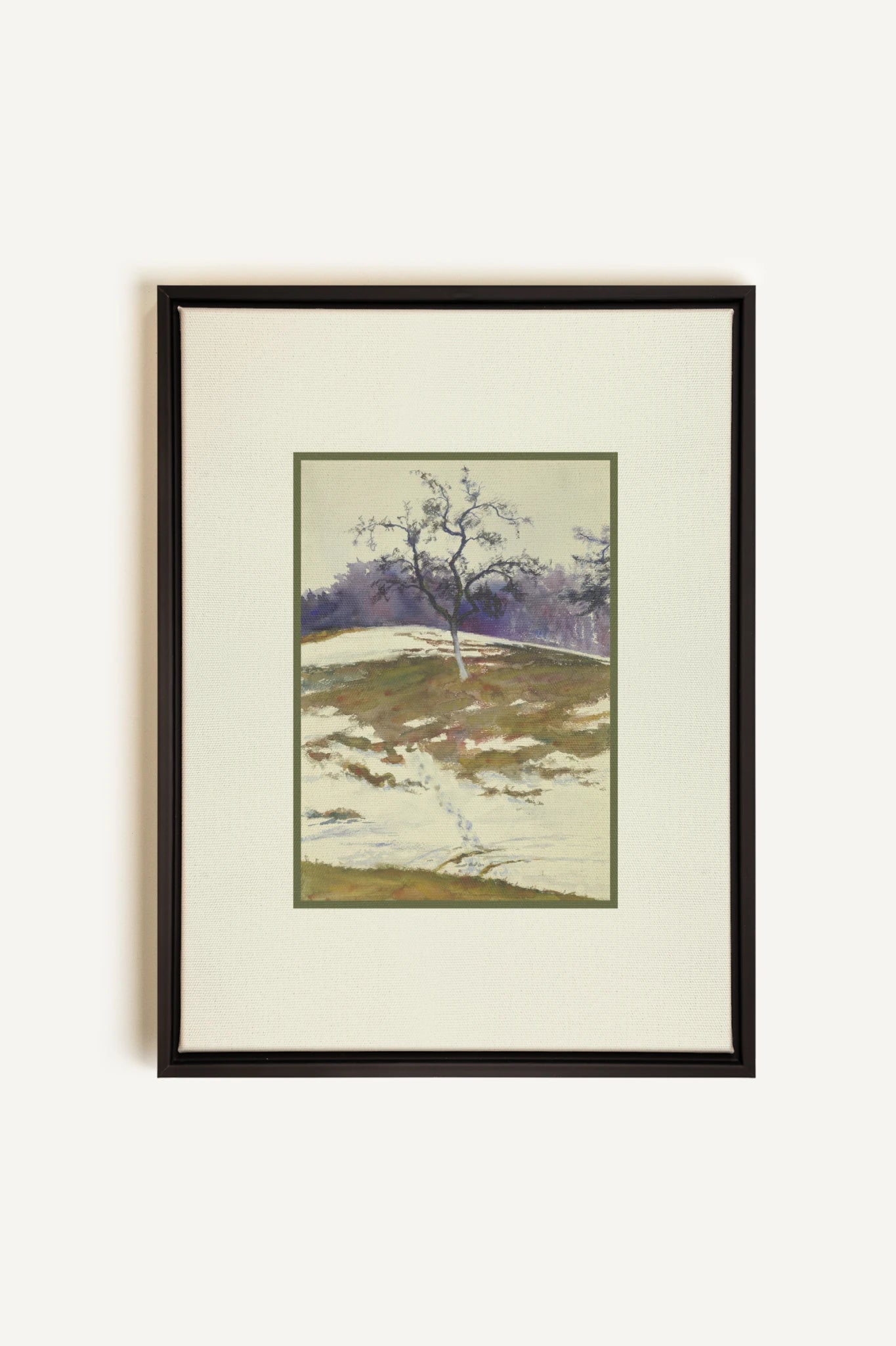 VESTIGE DE SAISON, Artwork on stretched canvas, framed in black