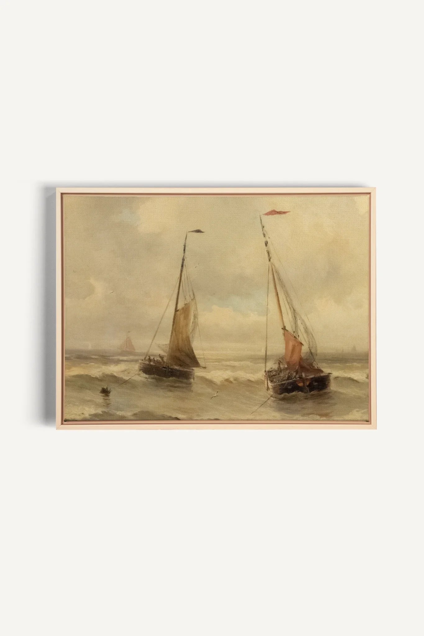OLEKA CANVAS - VINTAGE SAILING, Oeuvre sur toile étirée, encadré Naturel Clair