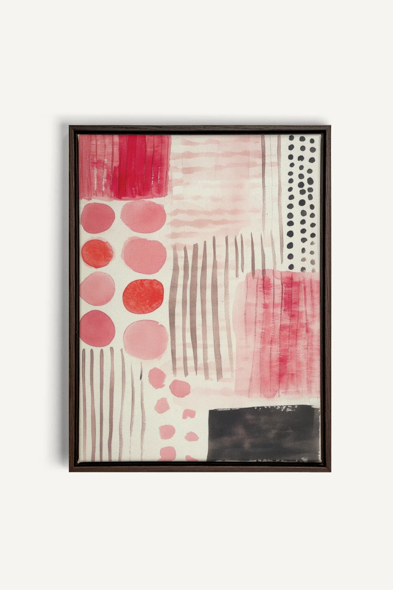 OLEKA CANVAS - VIVID EXPRESSION, Oeuvre sur toile étirée, encadré Brun Noyer