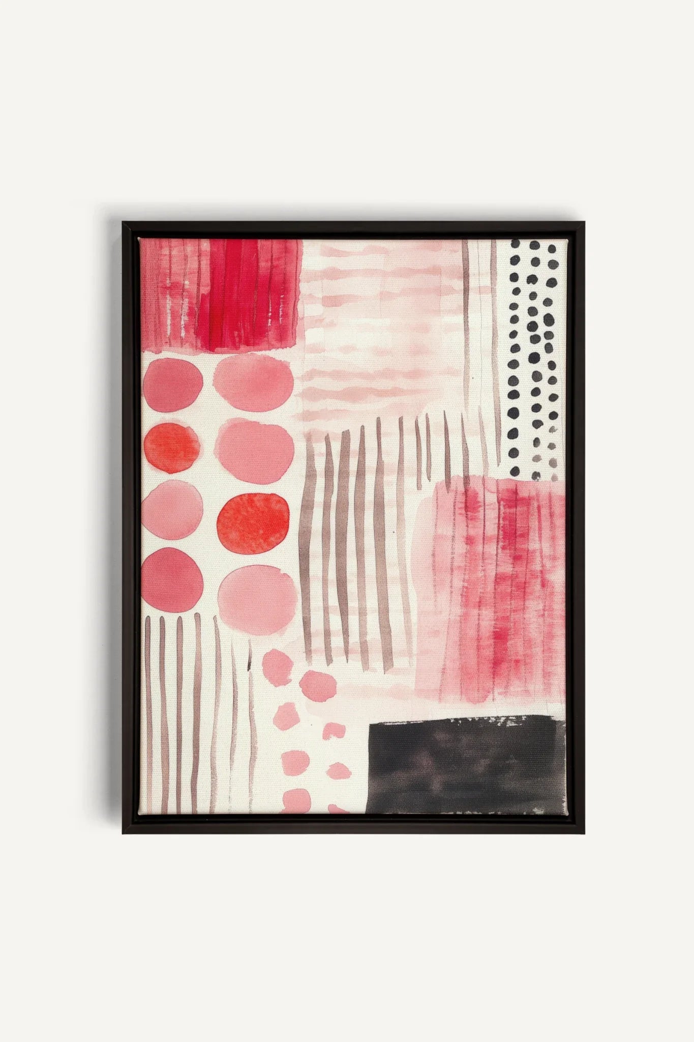 OLEKA CANVAS - VIVID EXPRESSION, Oeuvre sur toile étirée, encadré Noir