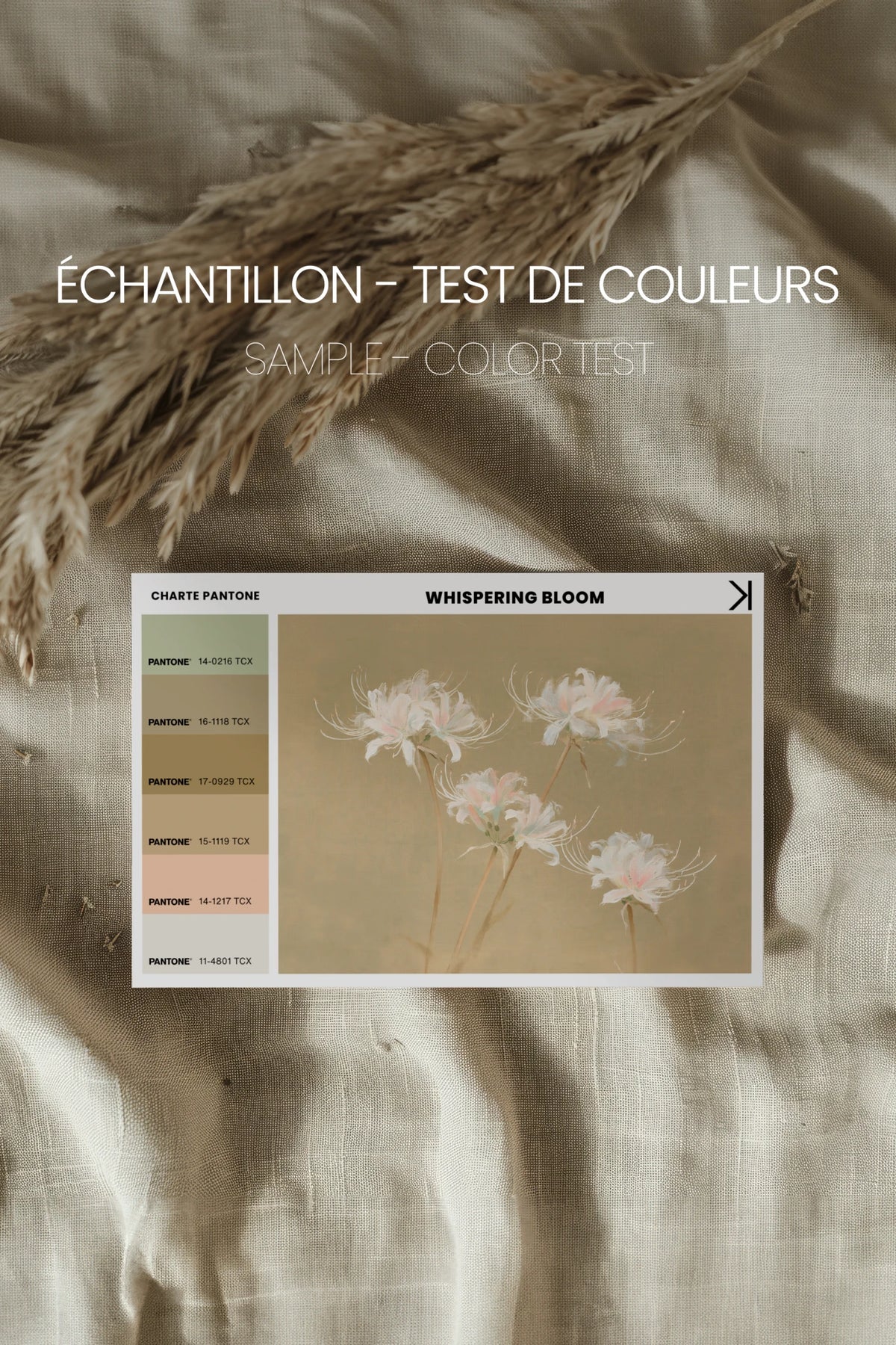 Whispering Bloom, Oeuvre sur toile rigide, encadré Vintage Bronze