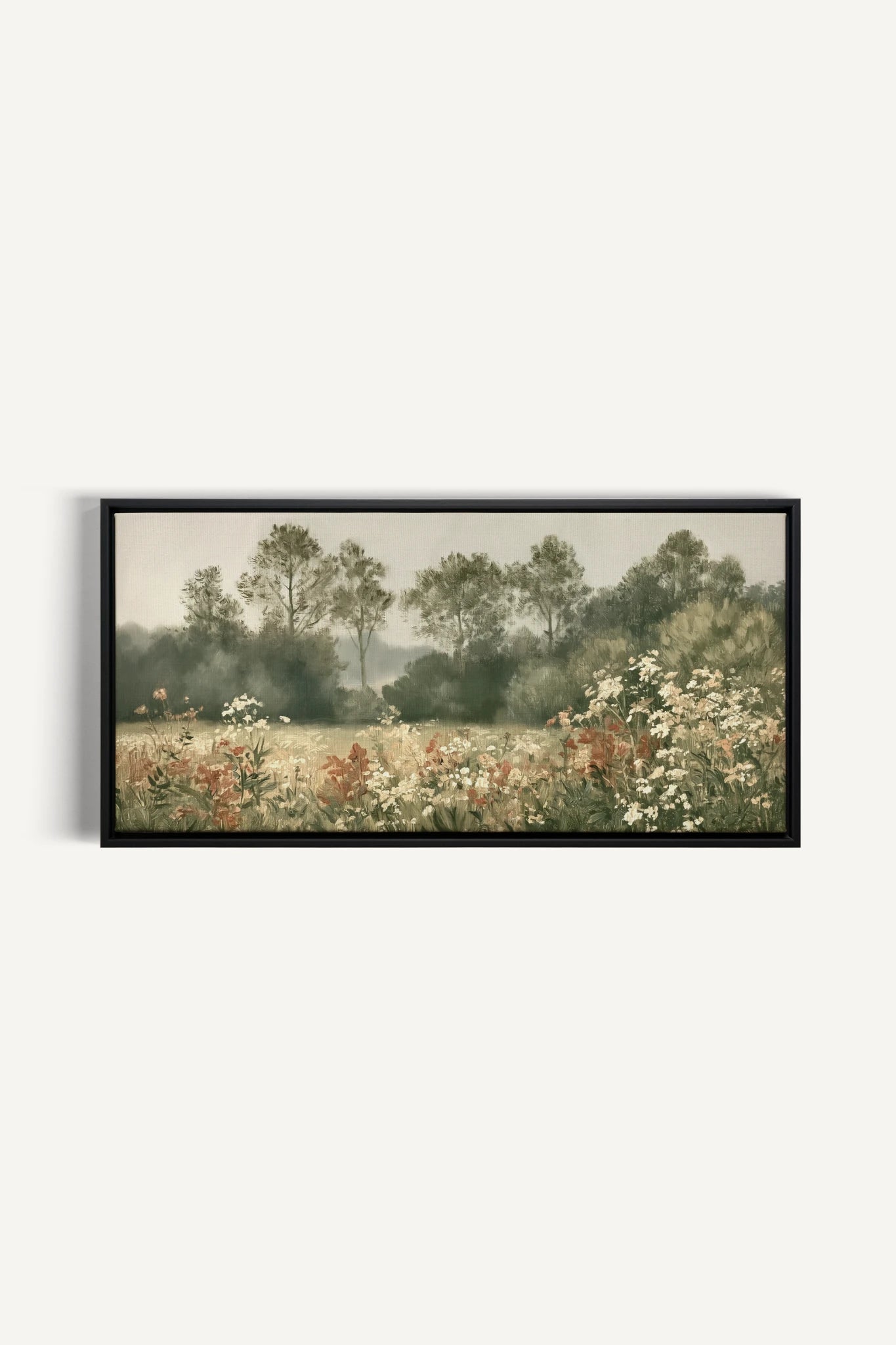 WILD MEADOW, Artwork on stretched canvas, Black frame
