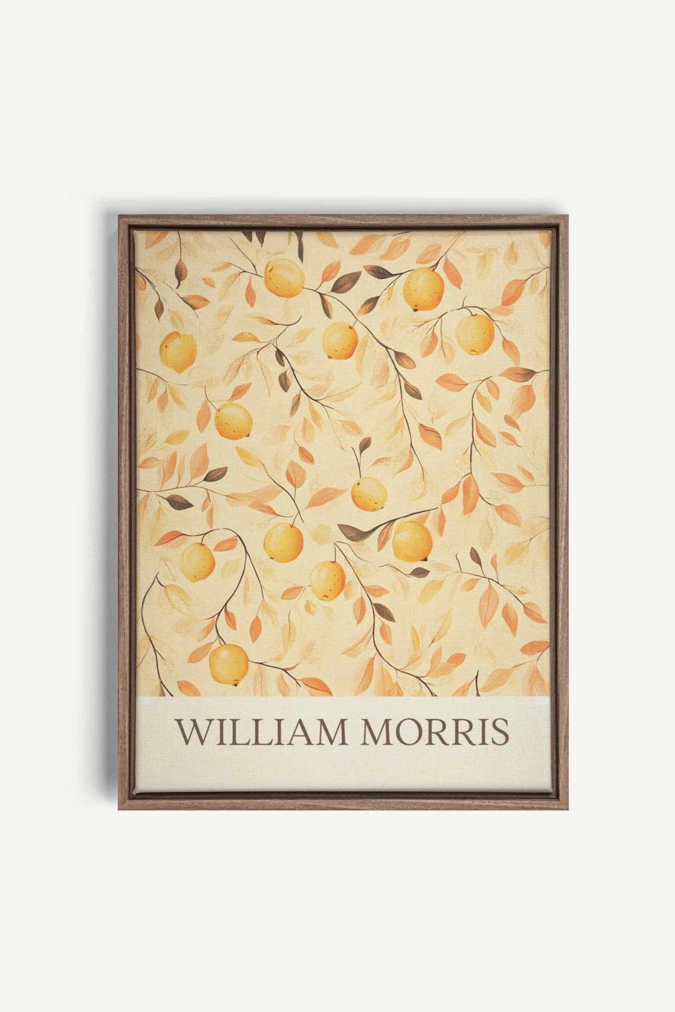 OLEKA CANVAS - WILLIAM MORRIS II, Oeuvre sur toile étirée, encadré Brun Chêne