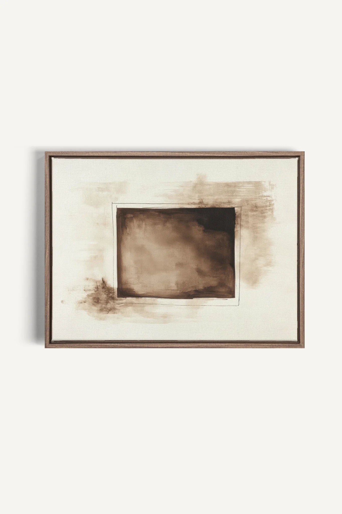 OLEKA CANVAS - WINDOW TO THE PAST, Oeuvre sur toile étirée, encadré Brun Chêne