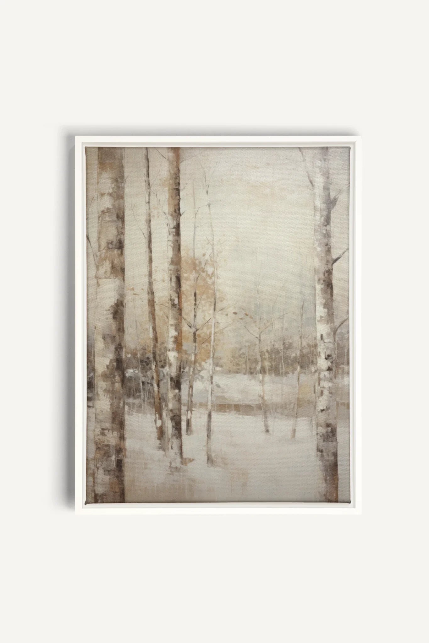 OLEKA CANVAS - Winter Essence, Oeuvre sur toile étirée, encadré Blanc