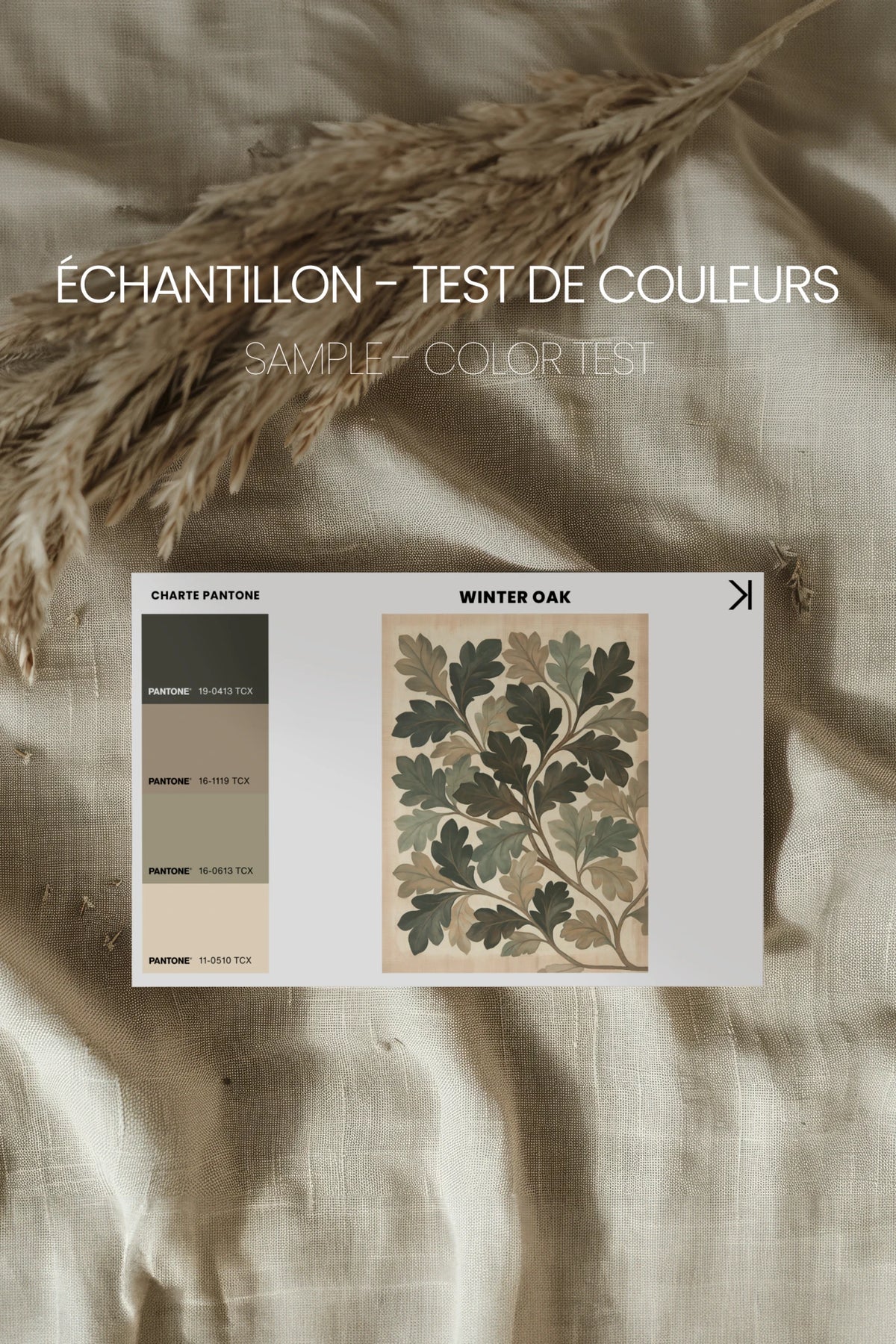 WINTER OAK, Oeuvre sur toile rigide, encadré Vintage Bronze