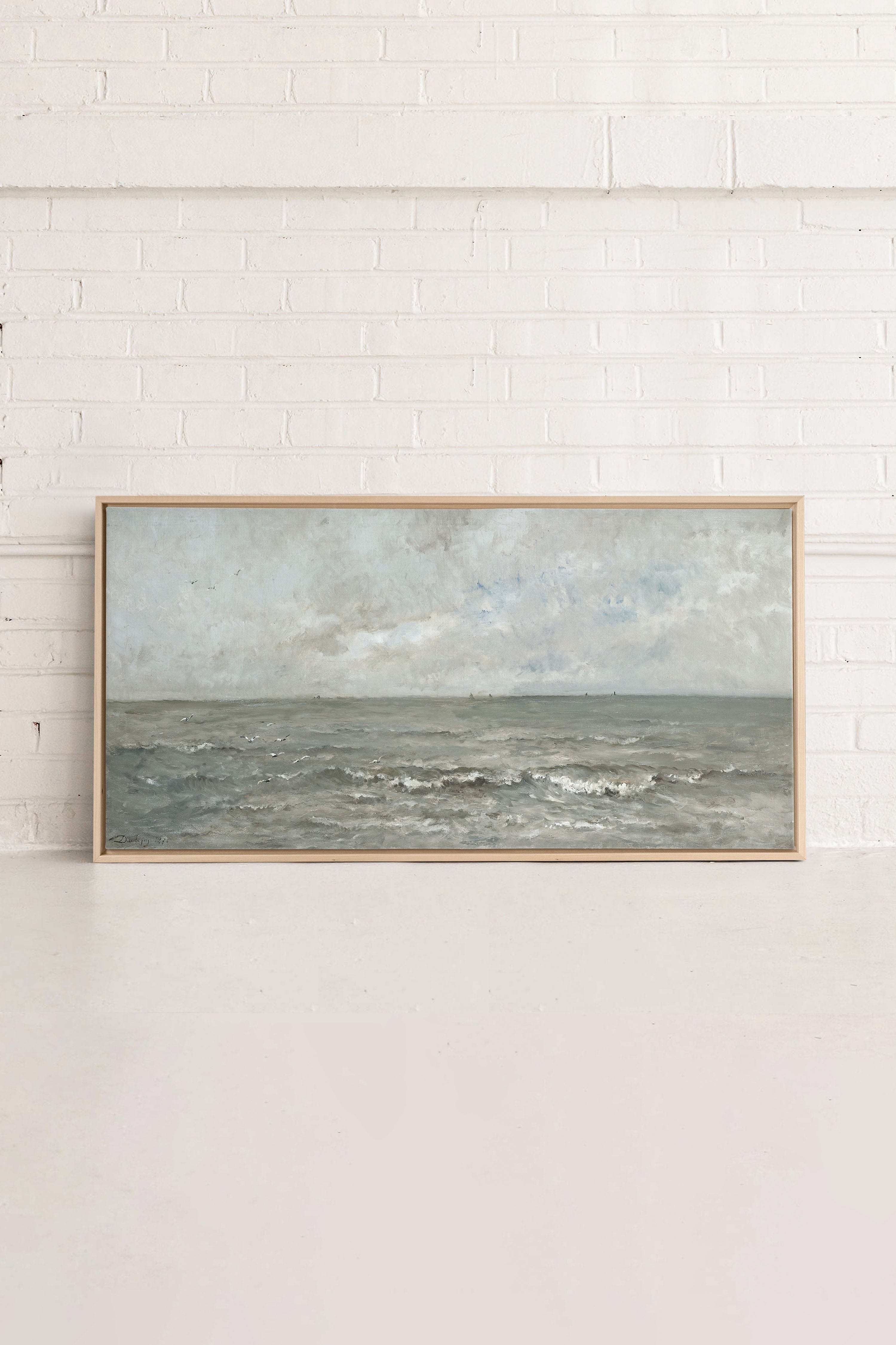 OLEKA CANVAS - SIGNATURE SEASCAPE, Oeuvre sur toile étirée, encadré Naturel Clair