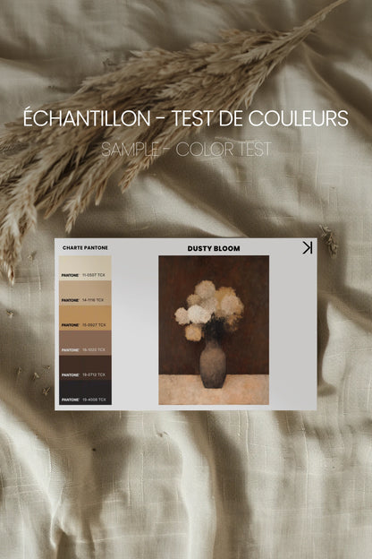 DUSTY BLOOM, Work on canvas, framed signature Atelier Dansereau