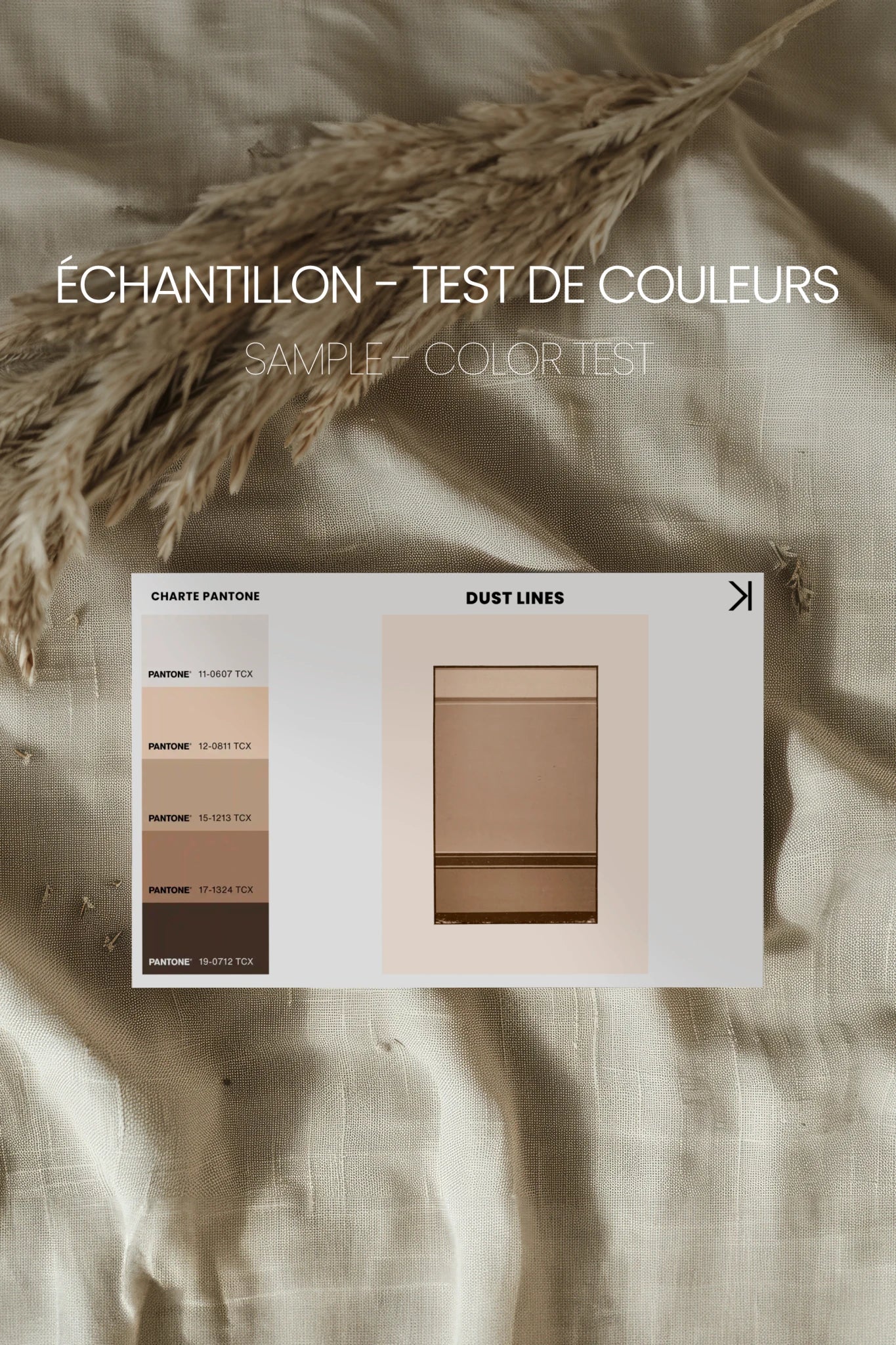 DUST LINES, Work on canvas, framed signature Atelier Dansereau
