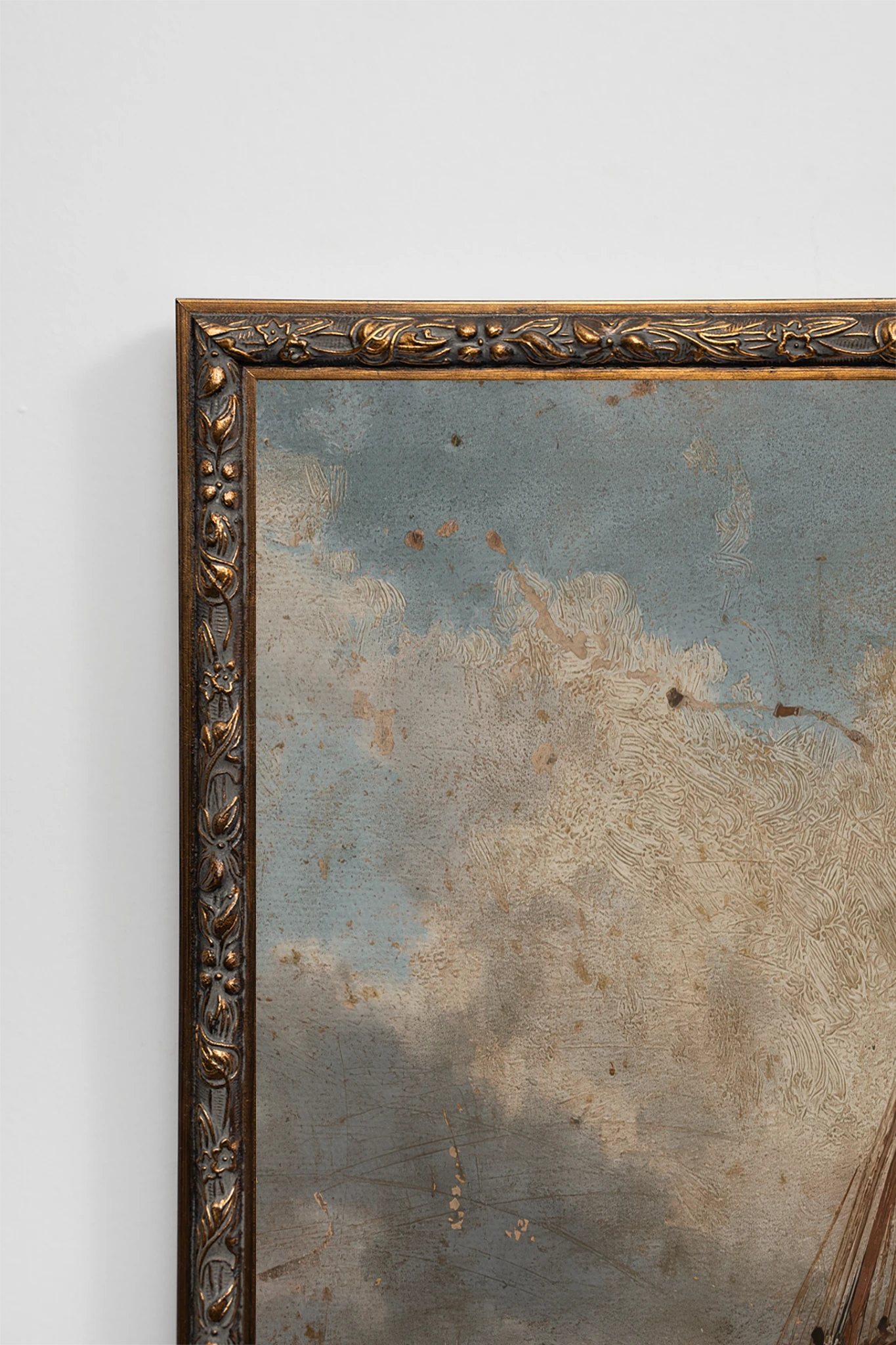 AU GRÉ DU VENT, Oeuvre sur toile rigide, encadré Vintage Bronze