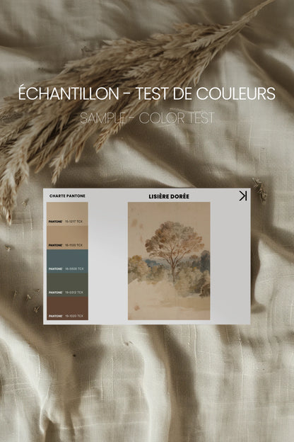 LISIÈRE DORÉE, Oeuvre sur toile rigide, encadré Vintage Or