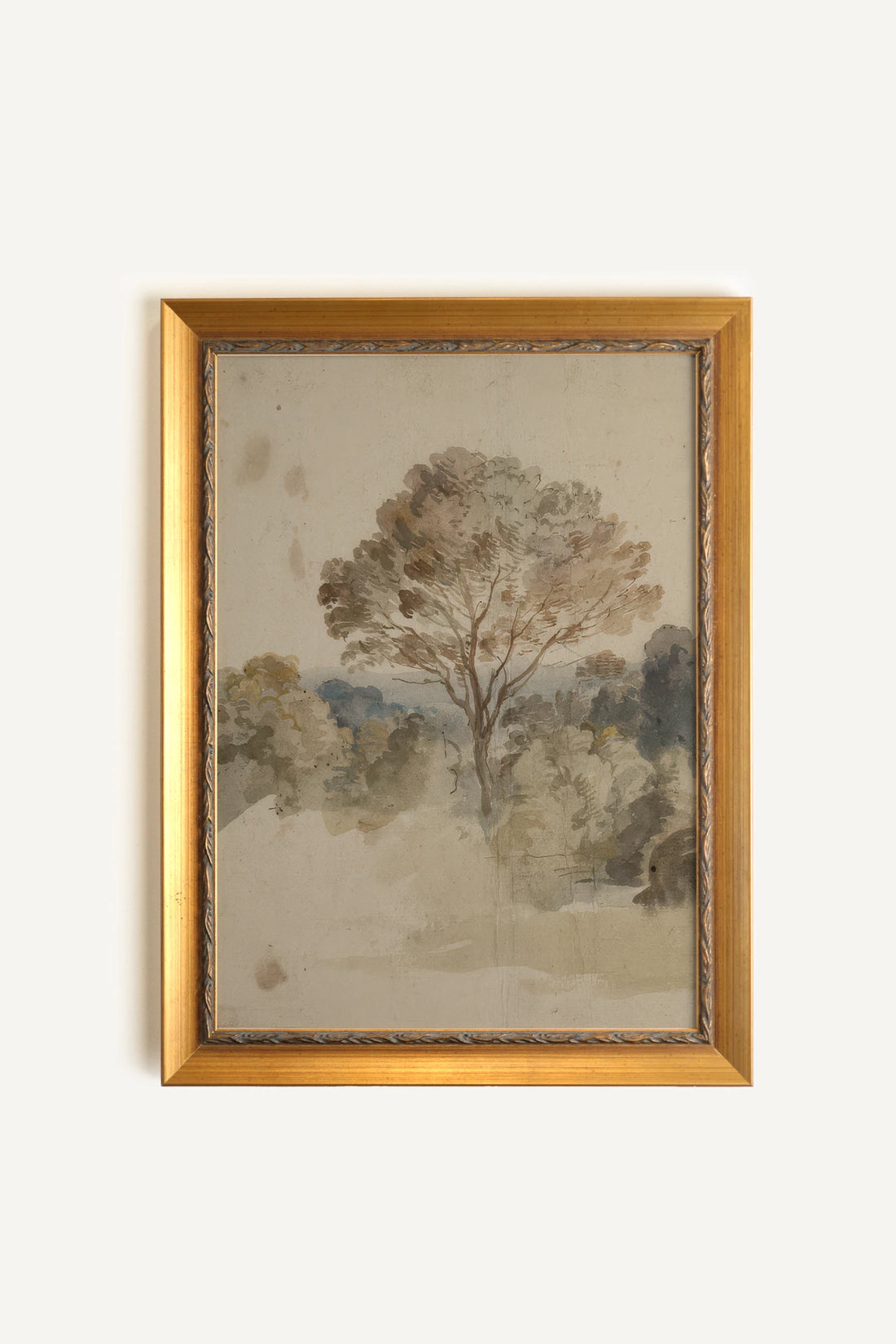 LISIÈRE DORÉE, Work on rigid canvas, framed in Vintage Gold