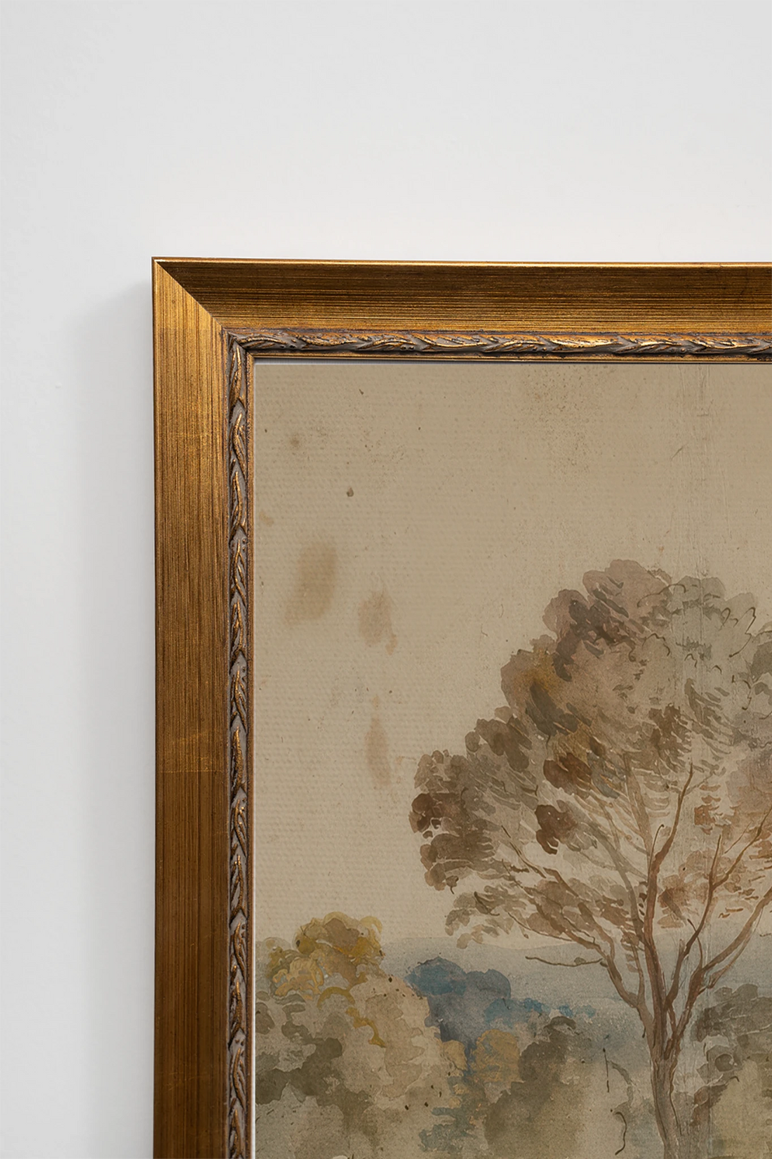 LISIÈRE DORÉE, Work on rigid canvas, framed in Vintage Gold