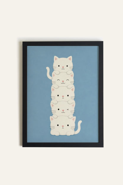 KITTY TOWER, Oeuvre sur toile rigide, encadré Noir