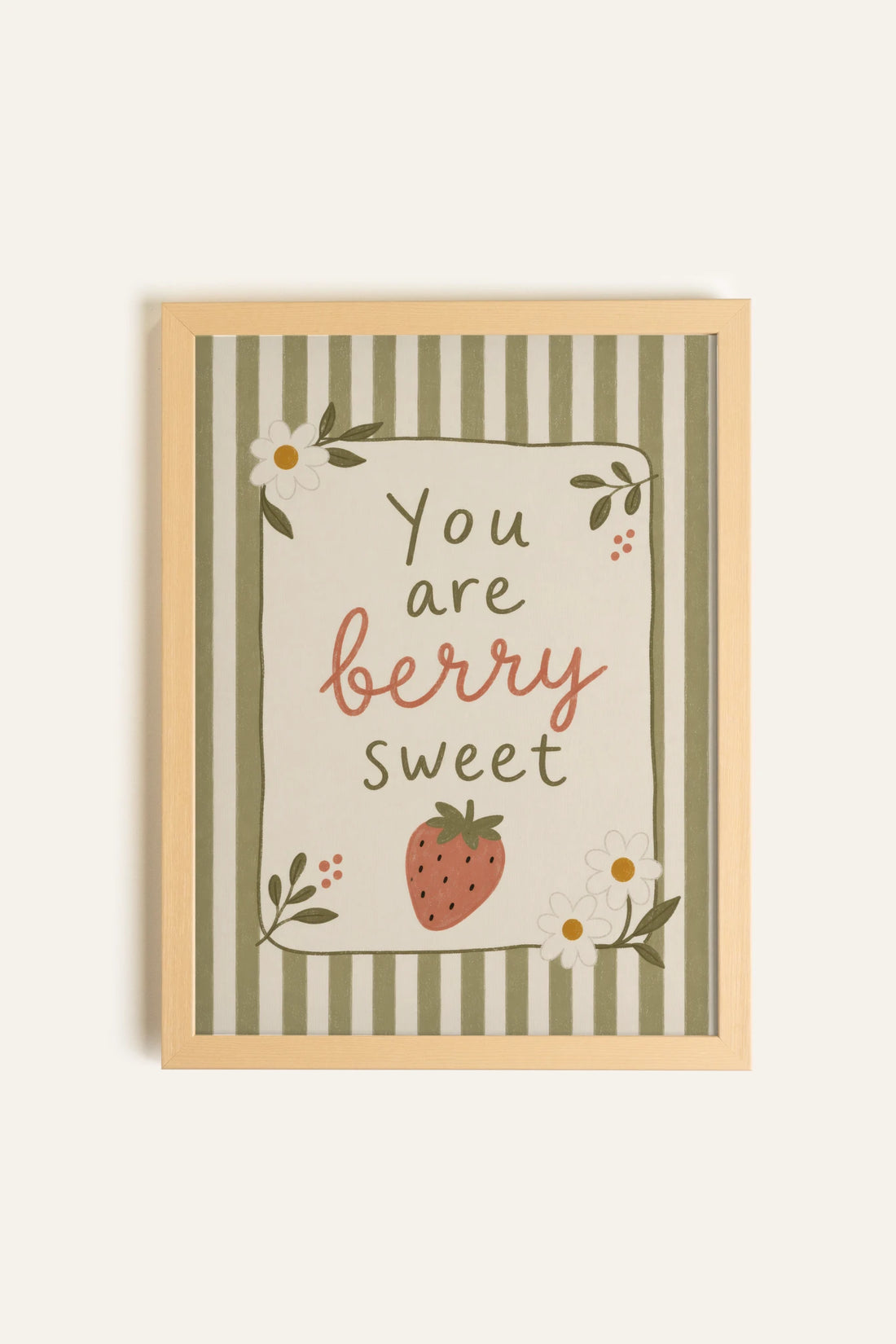BERRY SWEET, Oeuvre sur toile rigide, encadré Naturel Clair