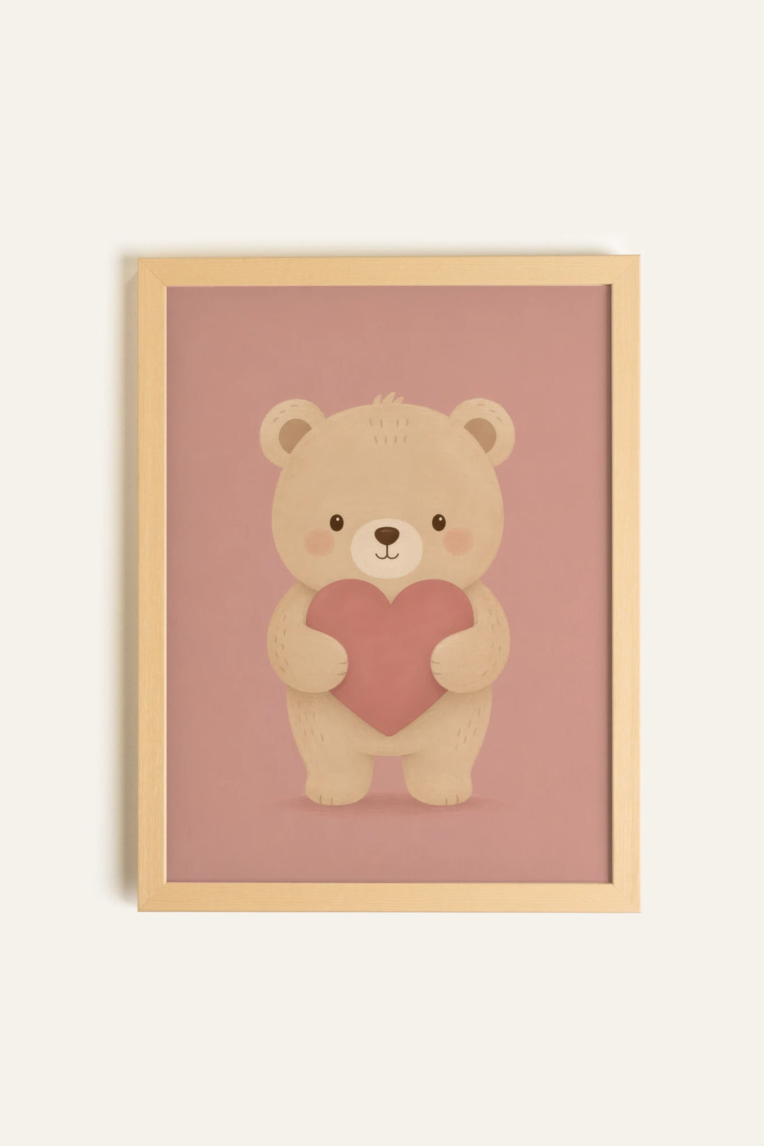 MY TEDDY, Oeuvre sur toile rigide, encadré Naturel Clair