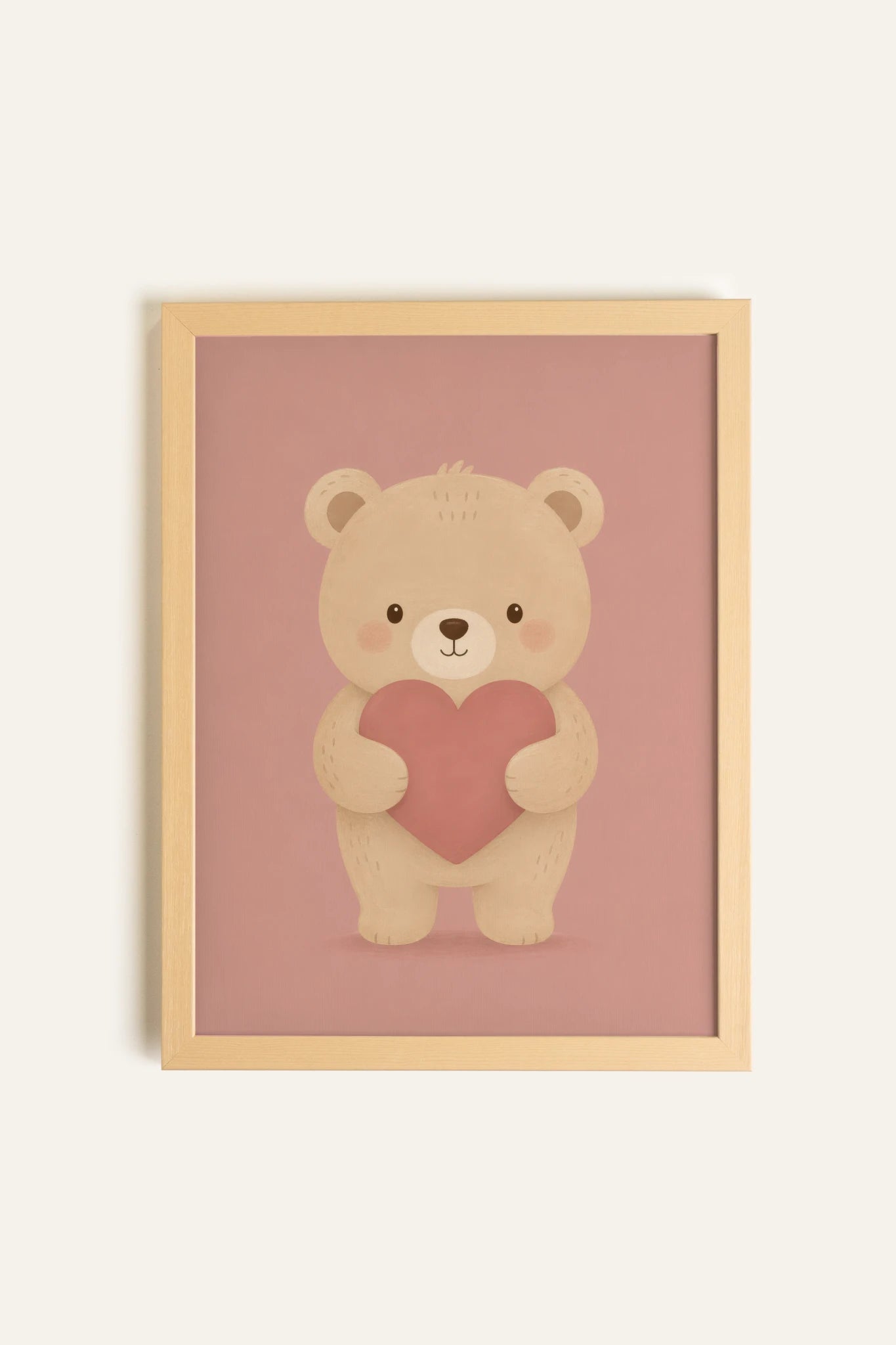 MY TEDDY, Oeuvre sur toile rigide, encadré Naturel Clair