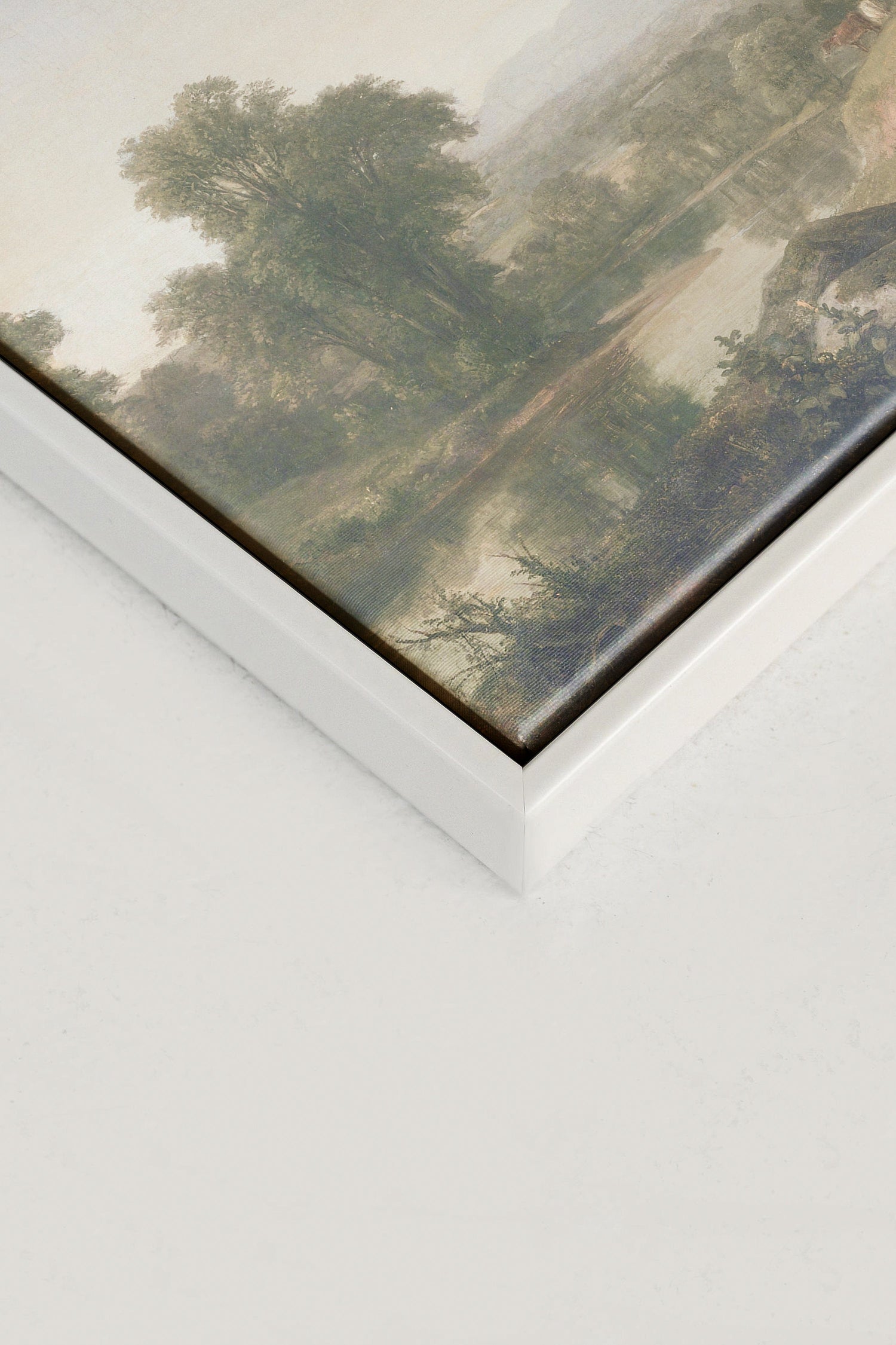 OLEKA CANVAS - BREATHER, Oeuvre sur toile étirée, encadré Blanc