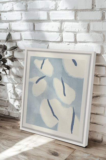 OLEKA CANVAS - COTON MARINE, Oeuvre sur toile étirée, encadré Blanc