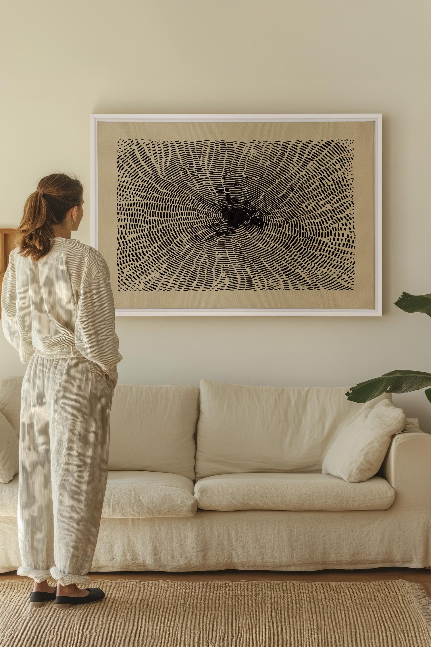 OLEKA CANVAS - ANCIENT ROOTS, Oeuvre sur toile étirée, encadré Blanc