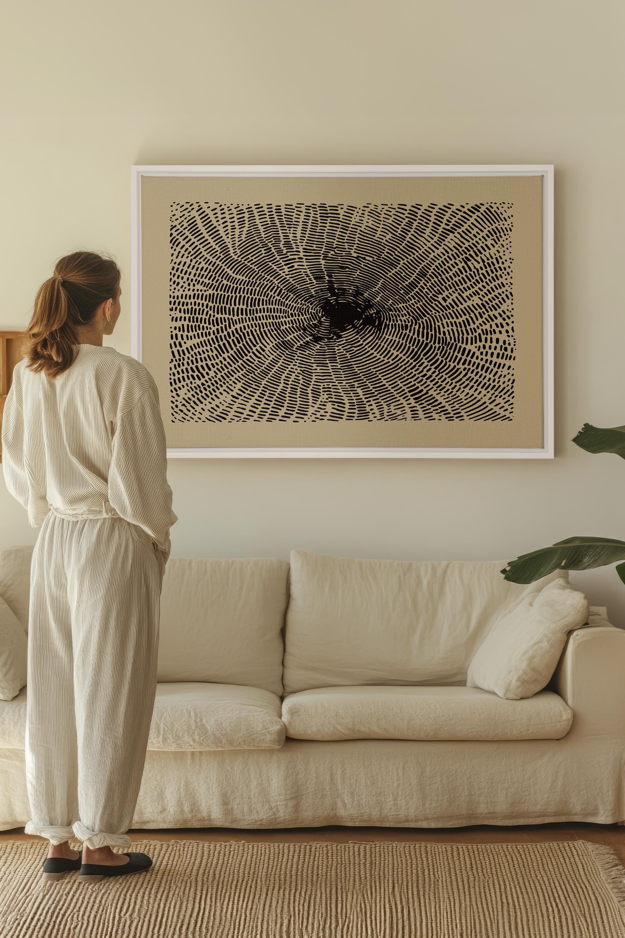 OLEKA CANVAS - ANCIENT ROOTS, Oeuvre sur toile étirée, encadré Blanc