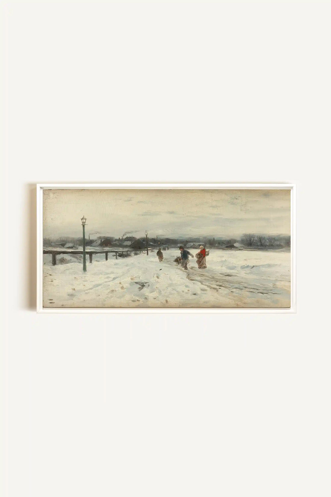 OLD WINTER DAYS, Oeuvre sur toile étirée, encadré Blanc