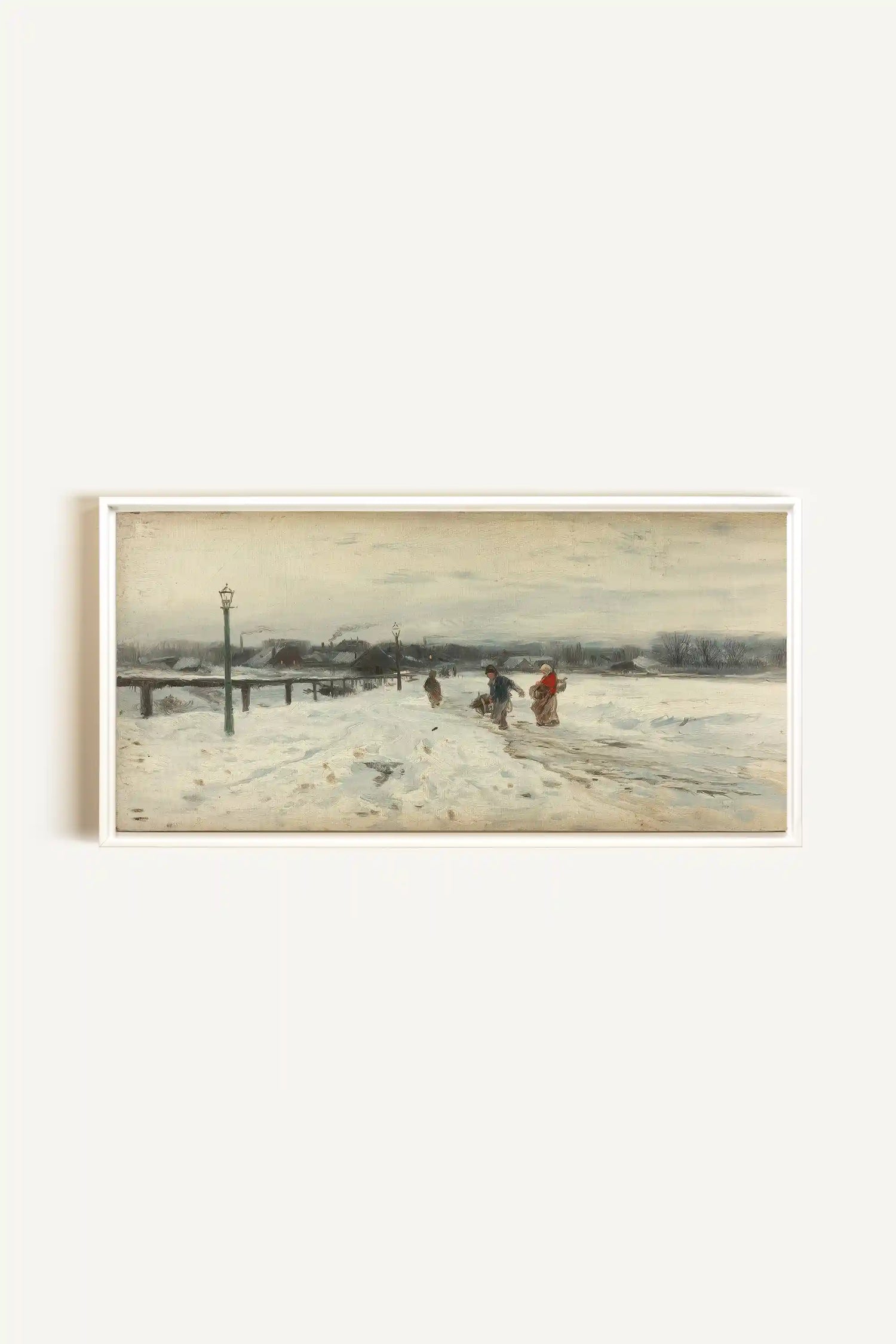 OLD WINTER DAYS, Oeuvre sur toile étirée, encadré Blanc