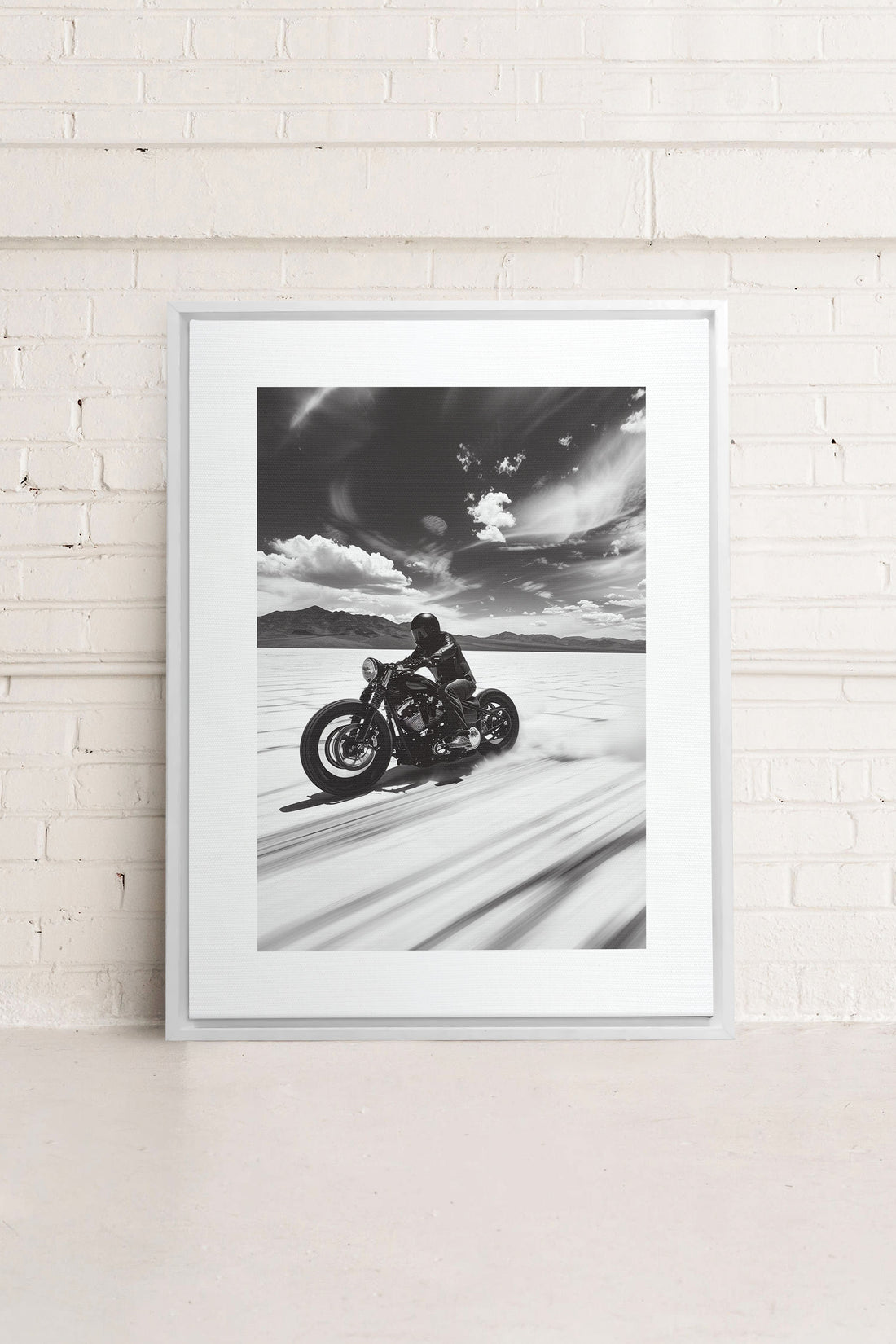 OLEKA CANVAS - DUNE DANCER, Oeuvre sur toile étirée, encadré Blanc