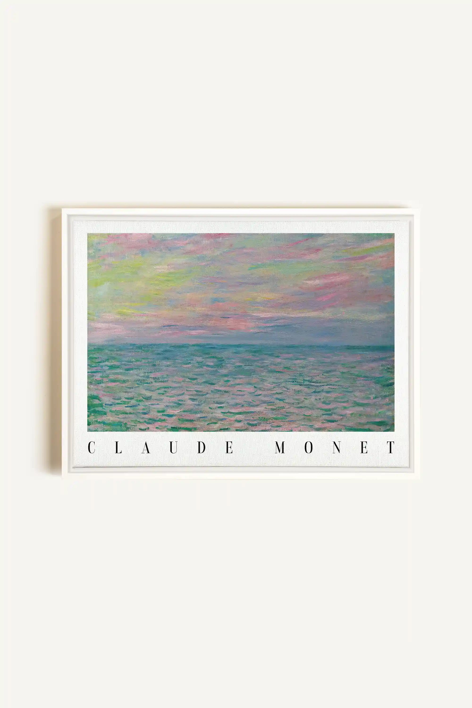 PASTEL WATERS, Oeuvre sur toile étirée, encadré Blanc