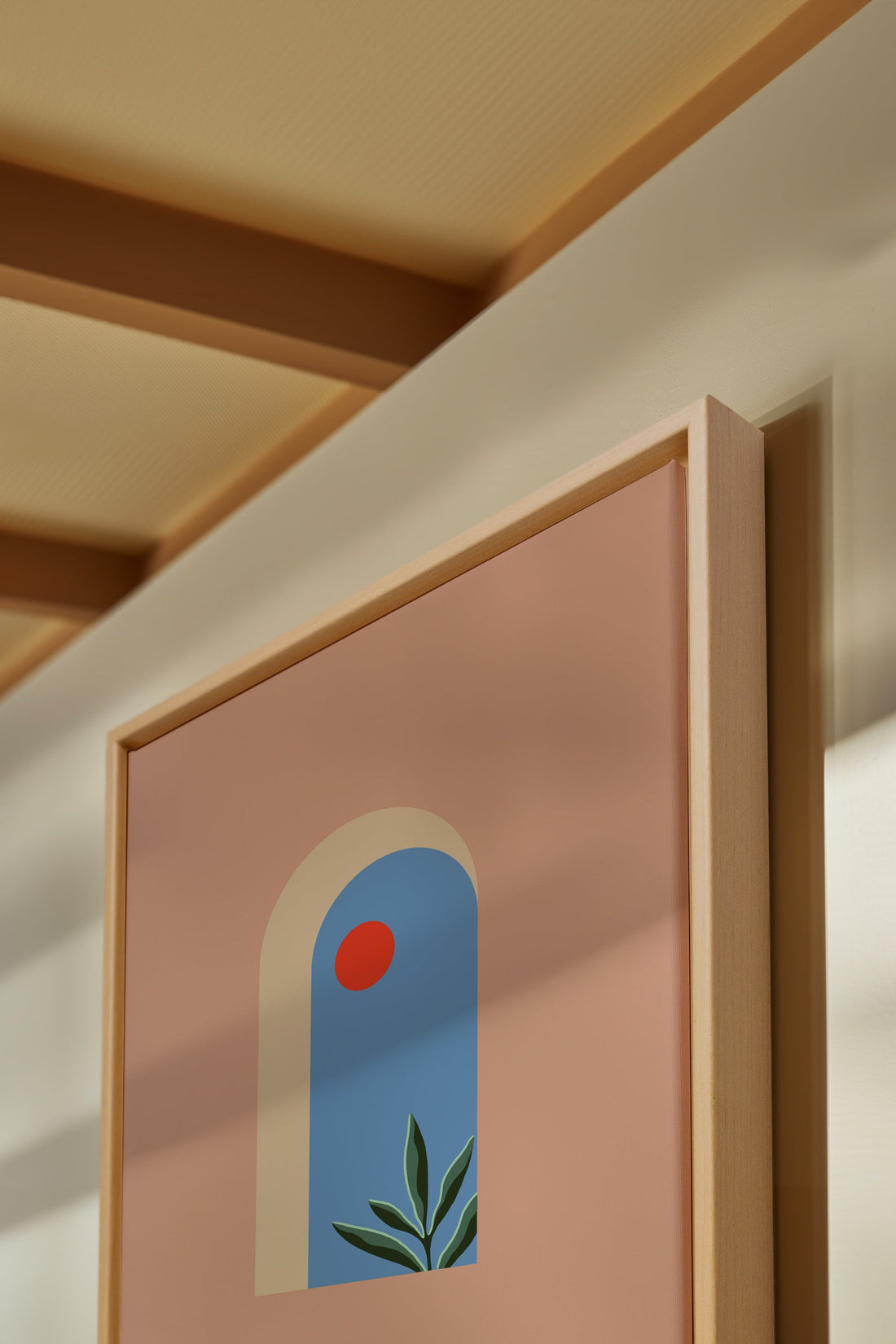 OLEKA CANVAS - ARCHE, Oeuvre sur toile étirée, encadré Naturel Clair