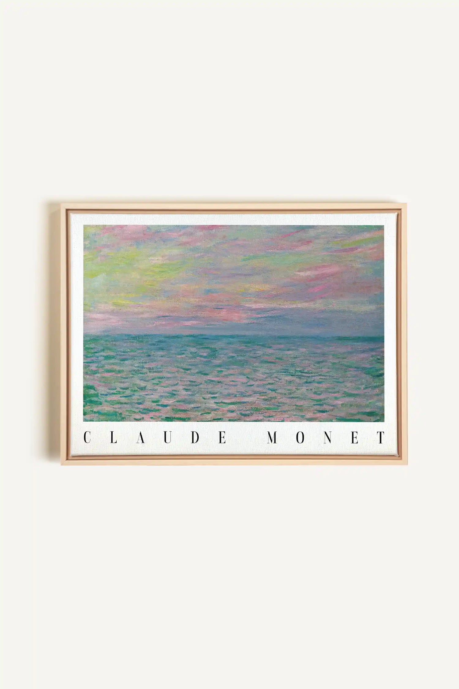 PASTEL WATERS, Oeuvre sur toile étirée, encadré Naturel Clair
