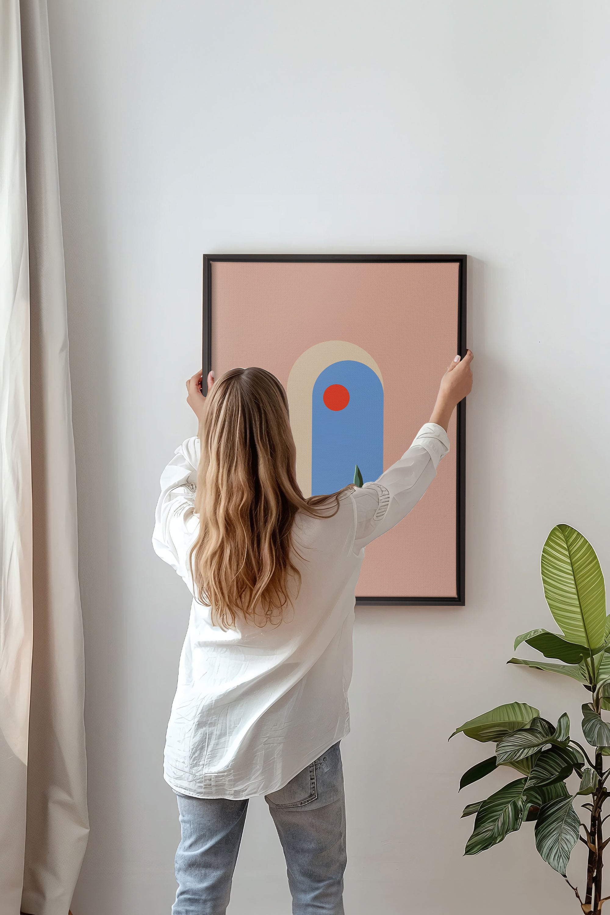 OLEKA CANVAS - ARCHE, Oeuvre sur toile étirée, encadré Noir