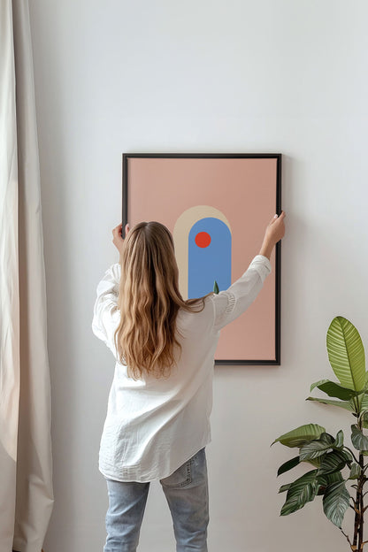 OLEKA CANVAS - ARCHE, Oeuvre sur toile étirée, encadré Noir