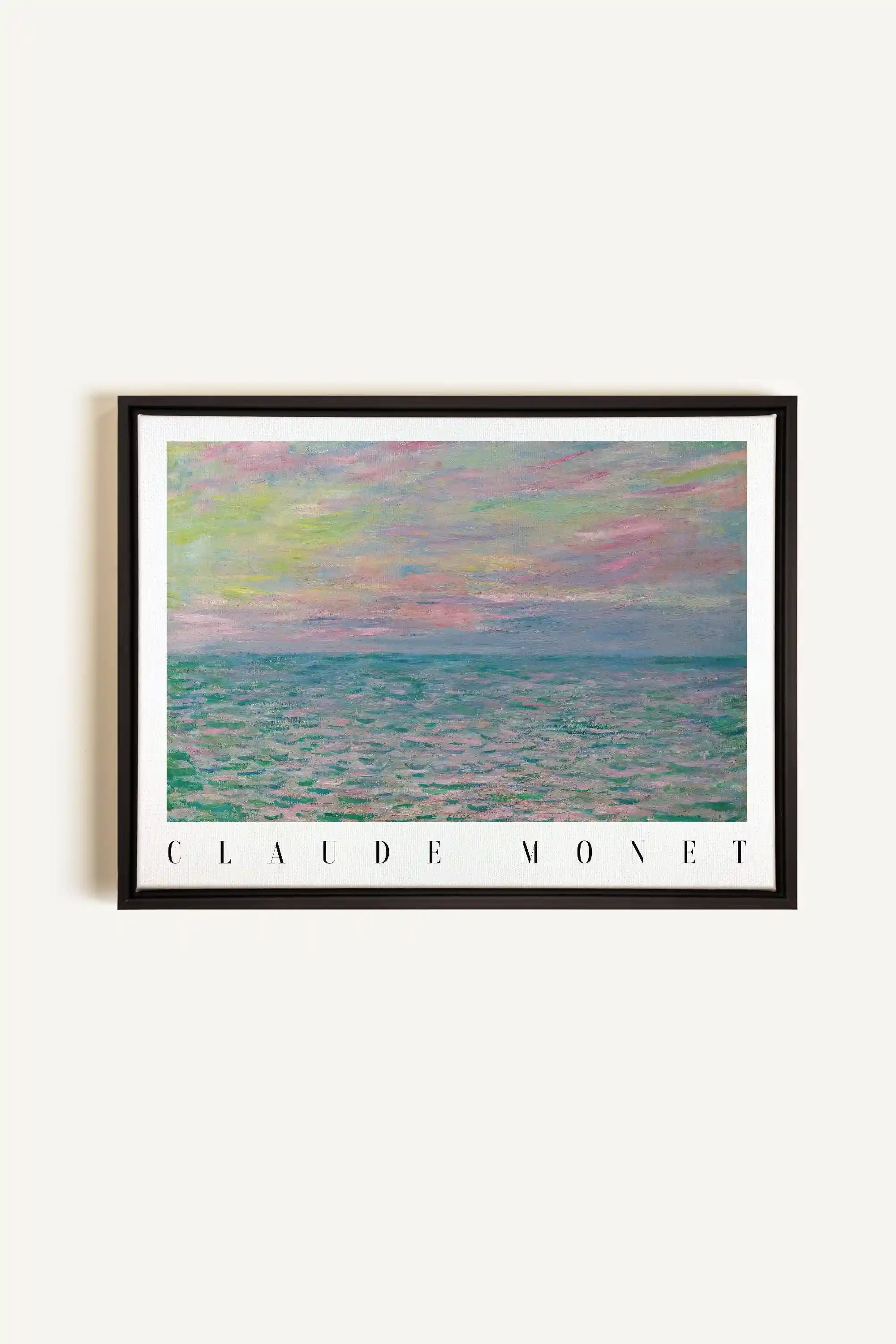 PASTEL WATERS, Work on stretched canvas, framed Black