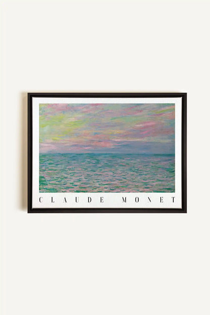 PASTEL WATERS, Work on stretched canvas, framed Black