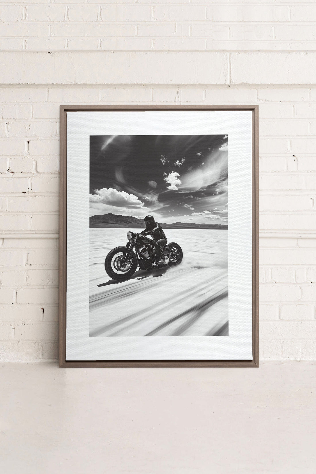 OLEKA CANVAS - DUNE DANCER, Oeuvre sur toile étirée, encadré Brun Chêne