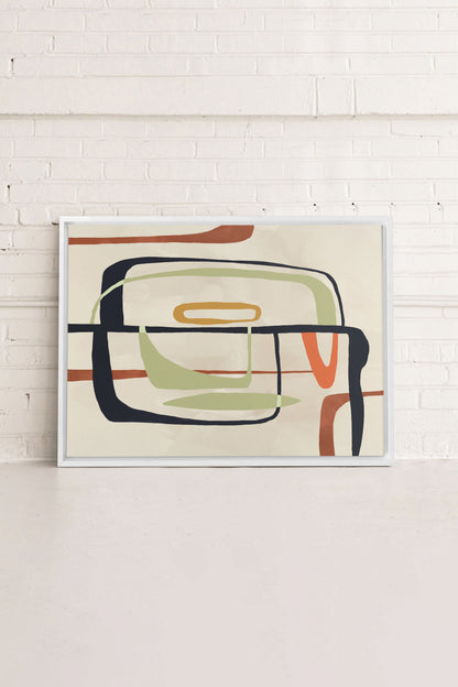 OLEKA CANVAS - ÉMOTION, Oeuvre sur toile étirée, encadré Blanc