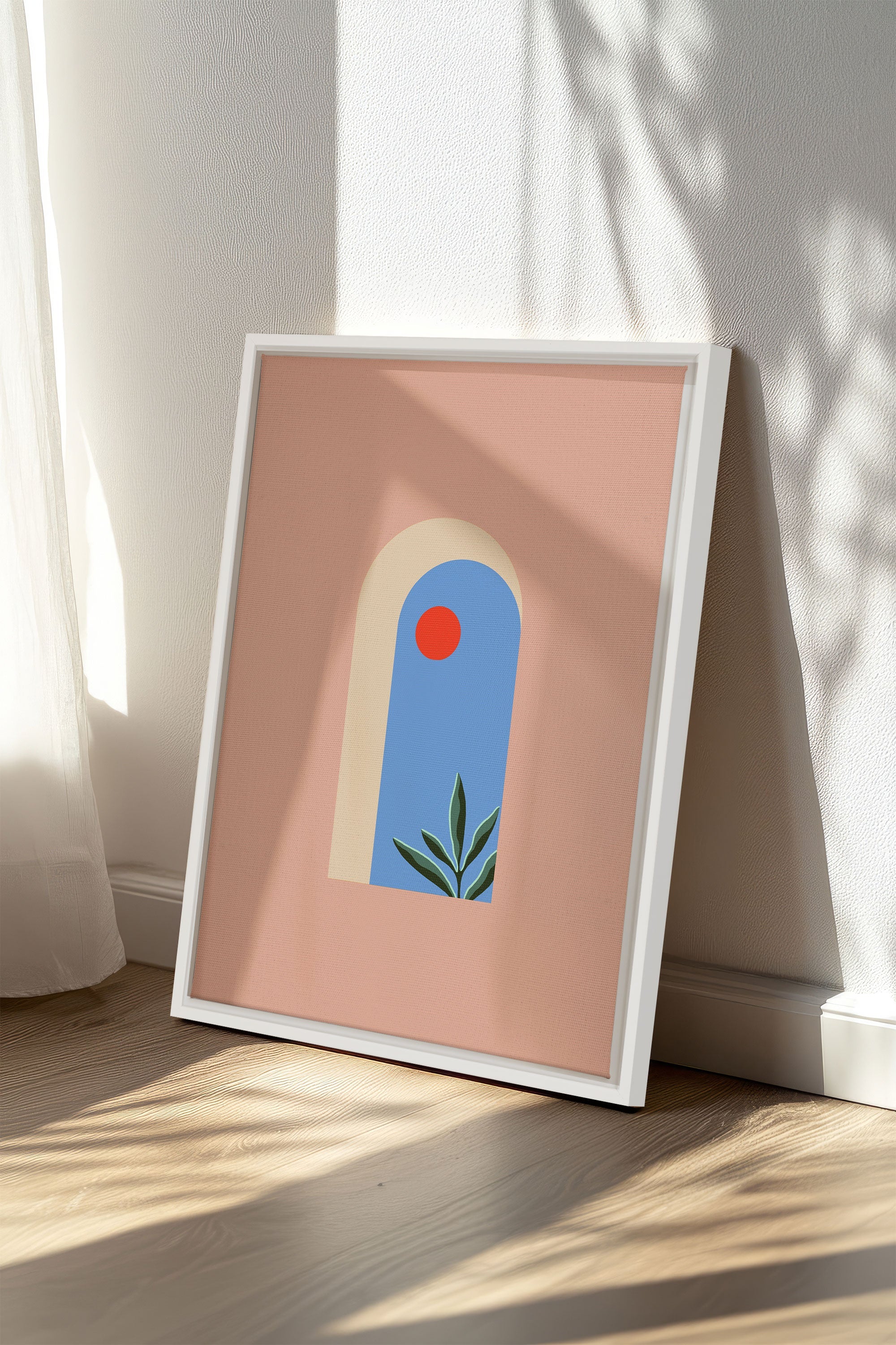 OLEKA CANVAS - ARCHE, Oeuvre sur toile étirée, encadré Blanc