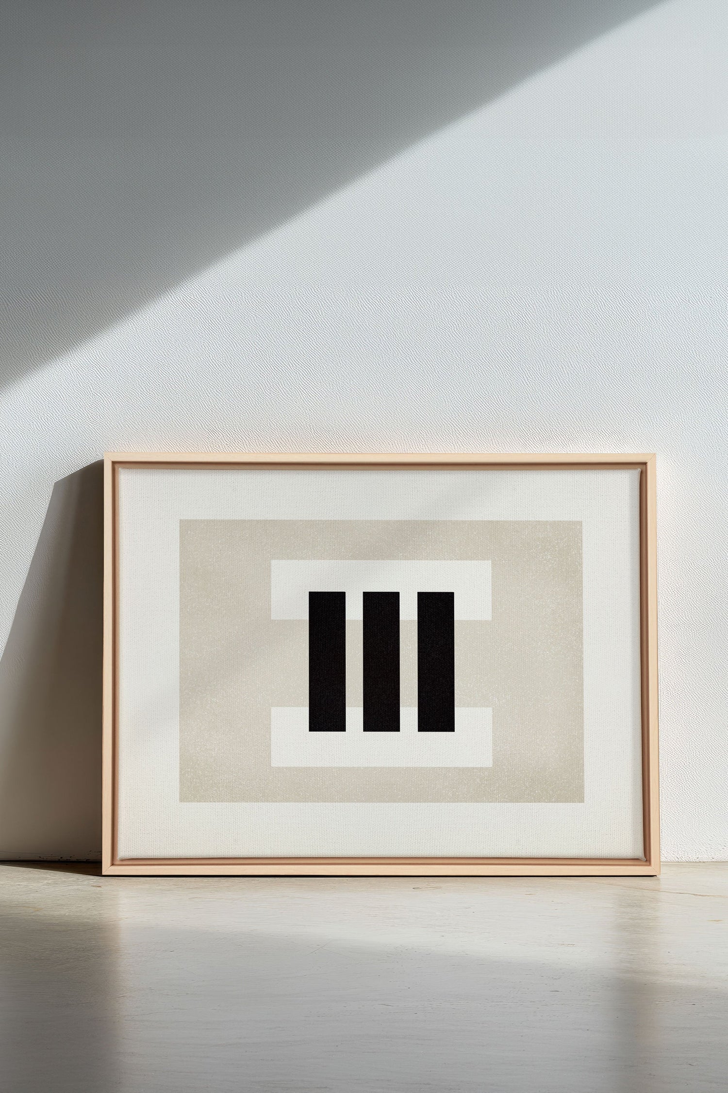 OLEKA CANVAS - LINEWORK, Oeuvre sur toile étirée, encadré Naturel Clair