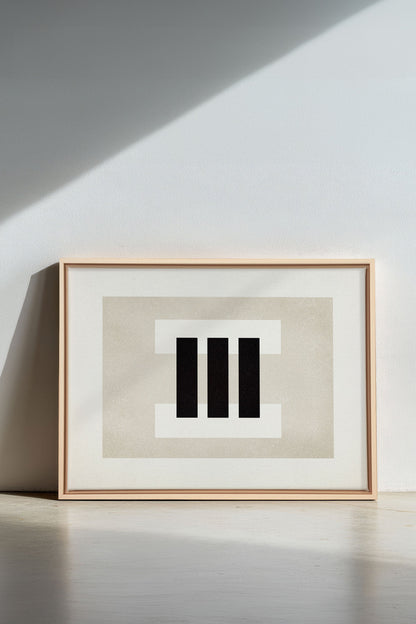 OLEKA CANVAS - LINEWORK, Oeuvre sur toile étirée, encadré Naturel Clair