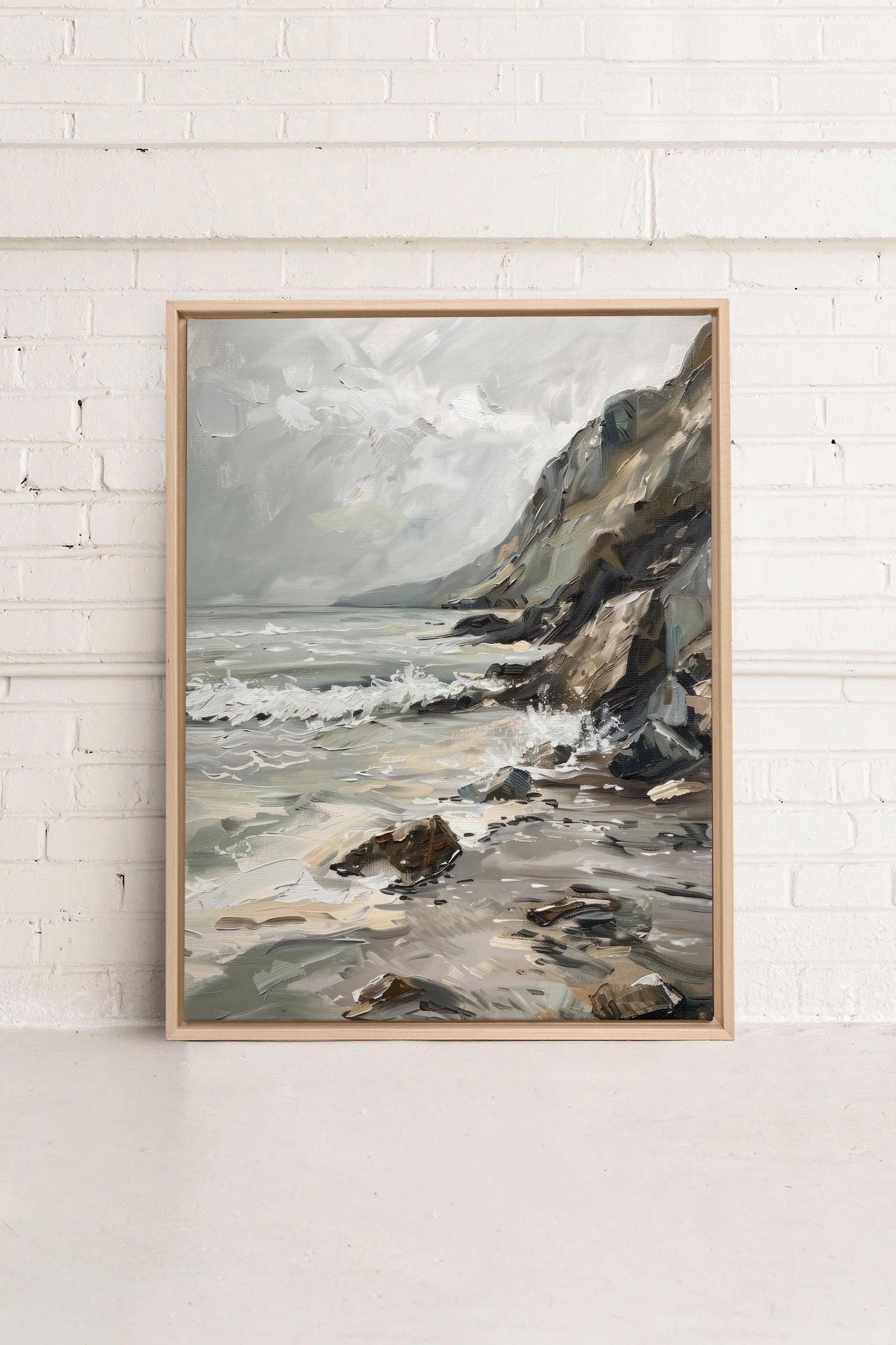 SHADED SHORES, Oeuvre sur toile étirée, encadré Naturel Clair