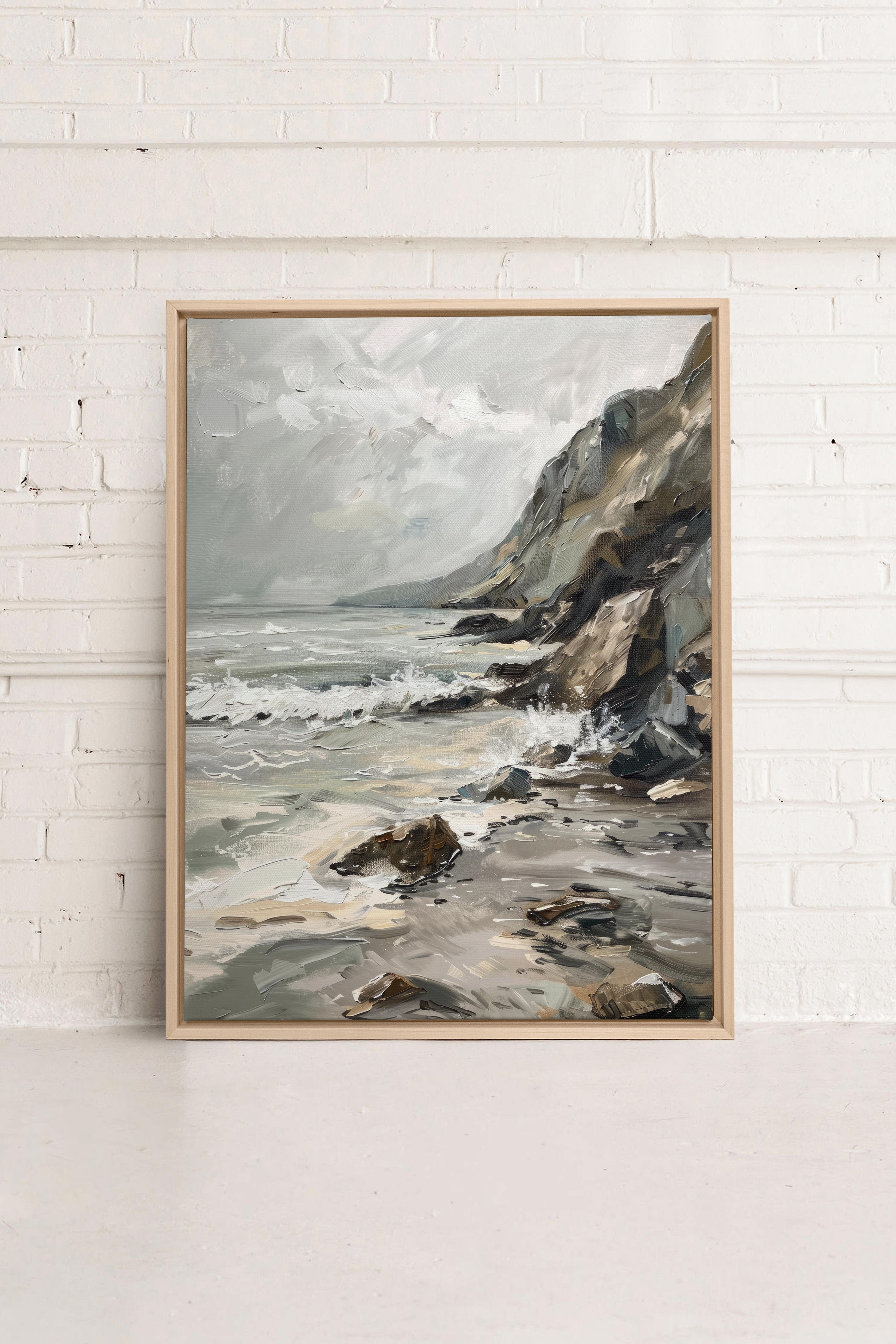 SHADED SHORES, Oeuvre sur toile étirée, encadré Naturel Clair