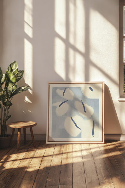 OLEKA CANVAS - COTON MARINE, Oeuvre sur toile étirée, encadré Naturel Clair