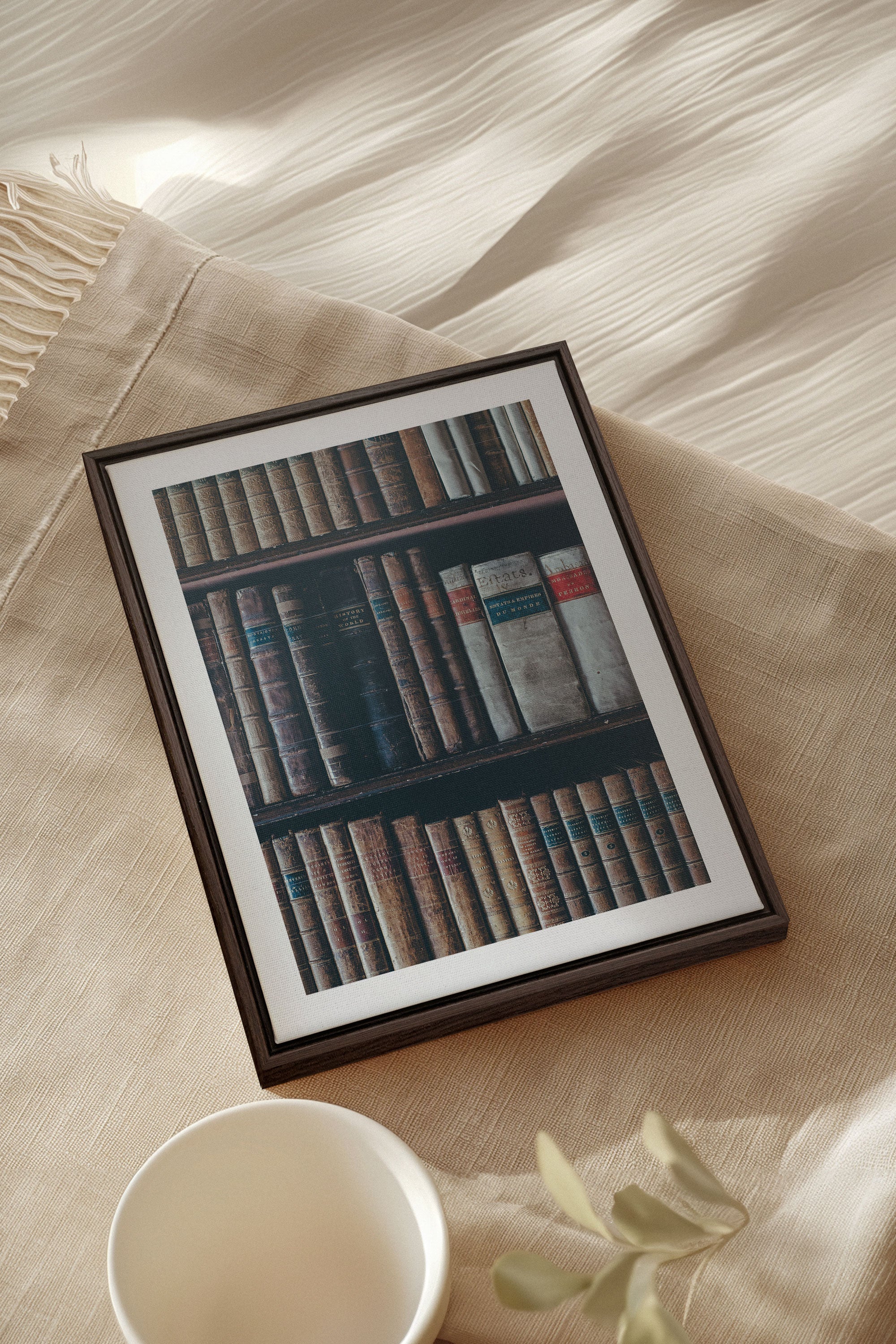 OLEKA CANVAS - SAVOIR OCCULTE, Oeuvre sur toile étirée, encadré Brun Noyer